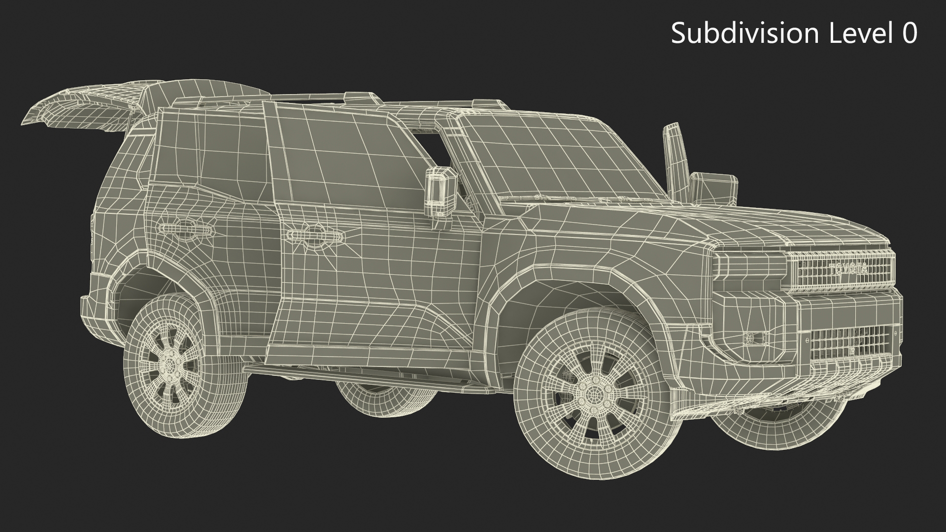 Toyota Land Cruiser 2024 Blue Color Rigged 3D