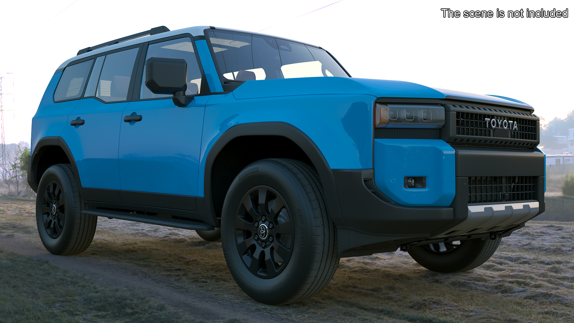 Toyota Land Cruiser 2024 Blue Color Rigged 3D