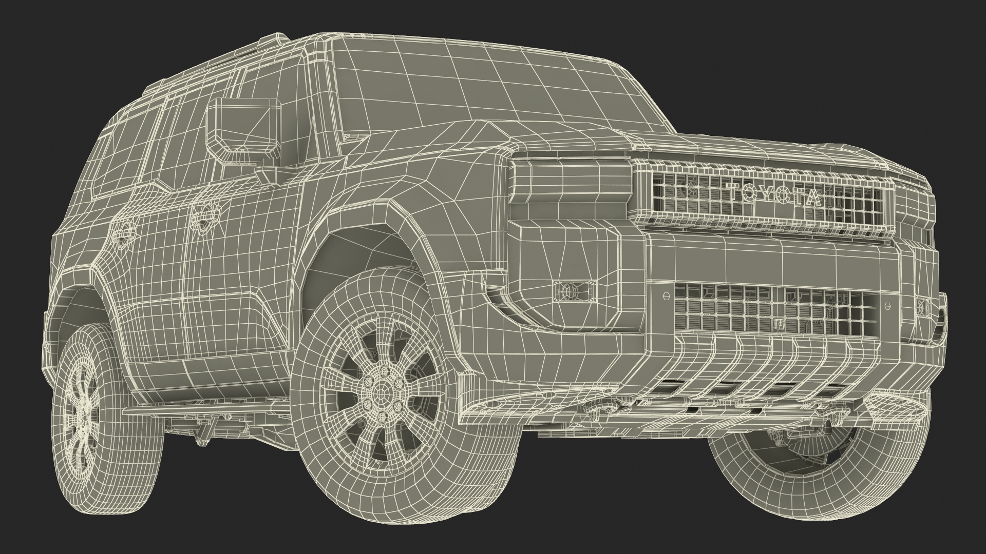 Toyota Land Cruiser 2024 Blue Color Rigged 3D