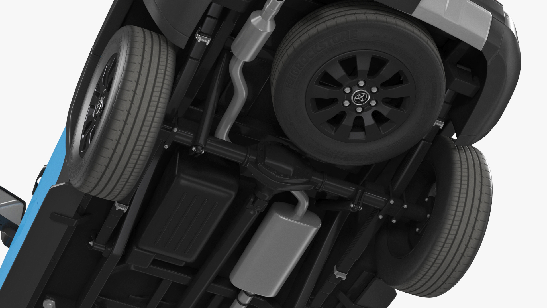 Toyota Land Cruiser 2024 Blue Color Rigged 3D