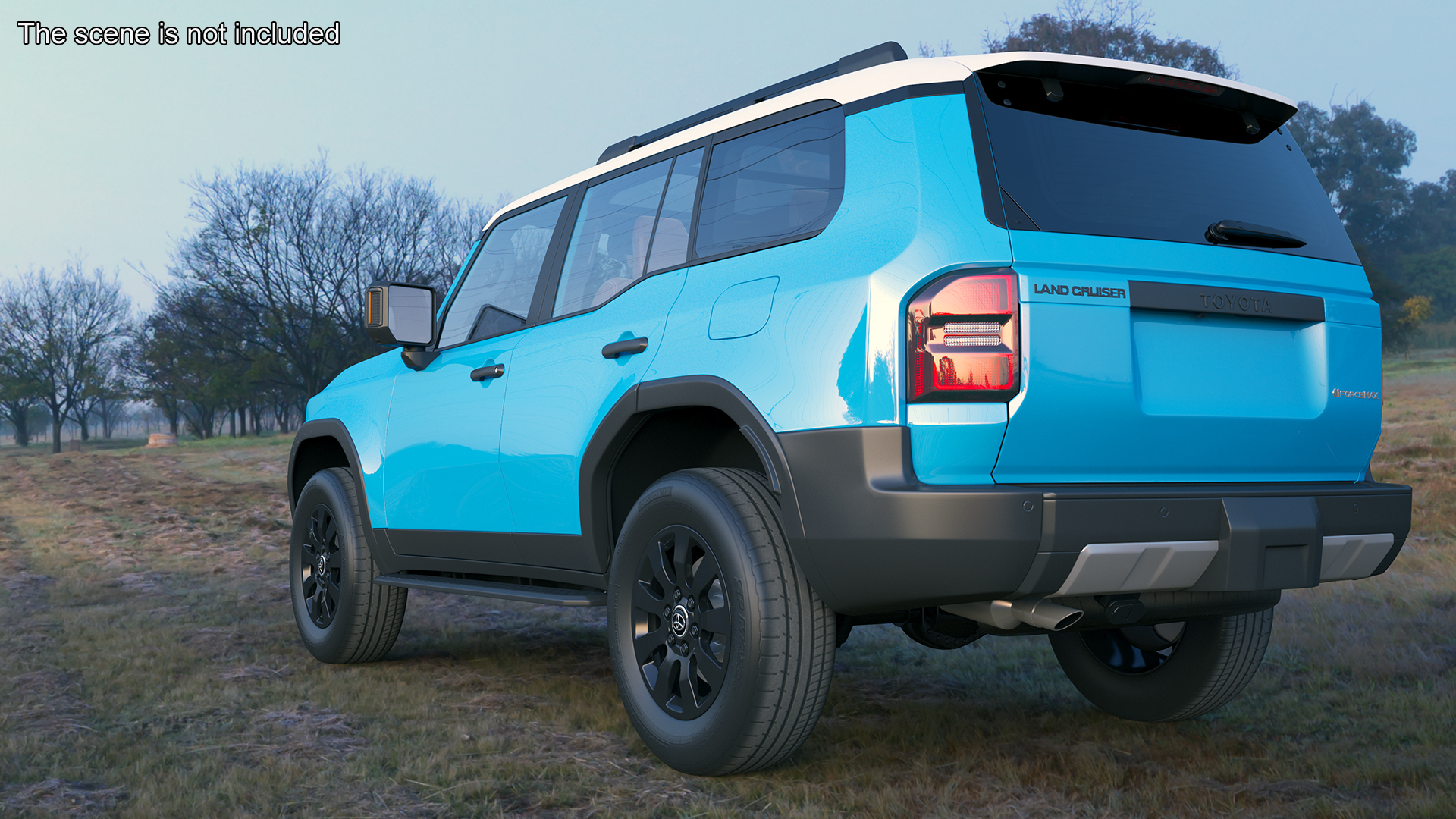 Toyota Land Cruiser 2024 Blue Color Rigged 3D