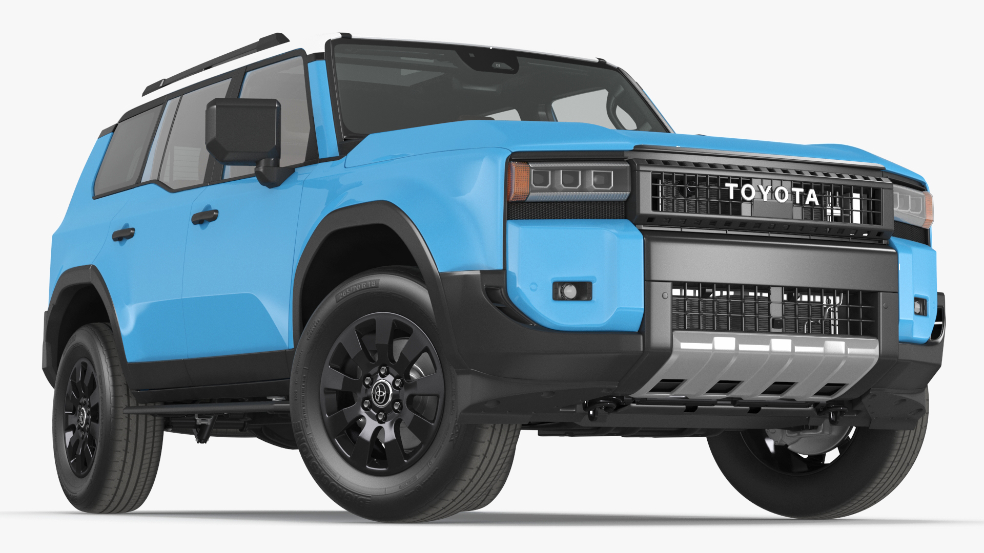 Toyota Land Cruiser 2024 Blue Color Rigged 3D