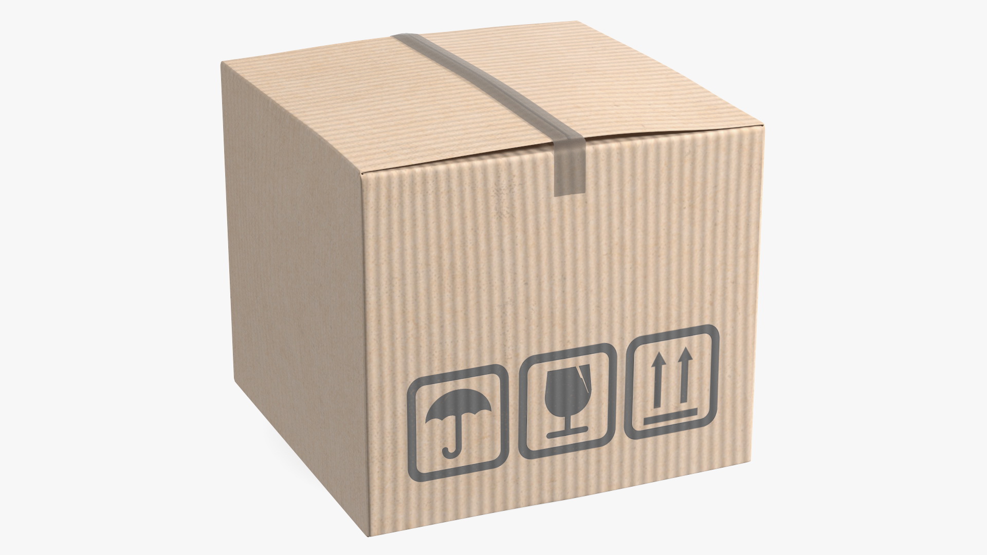 Cardboard Box Brown 3D model