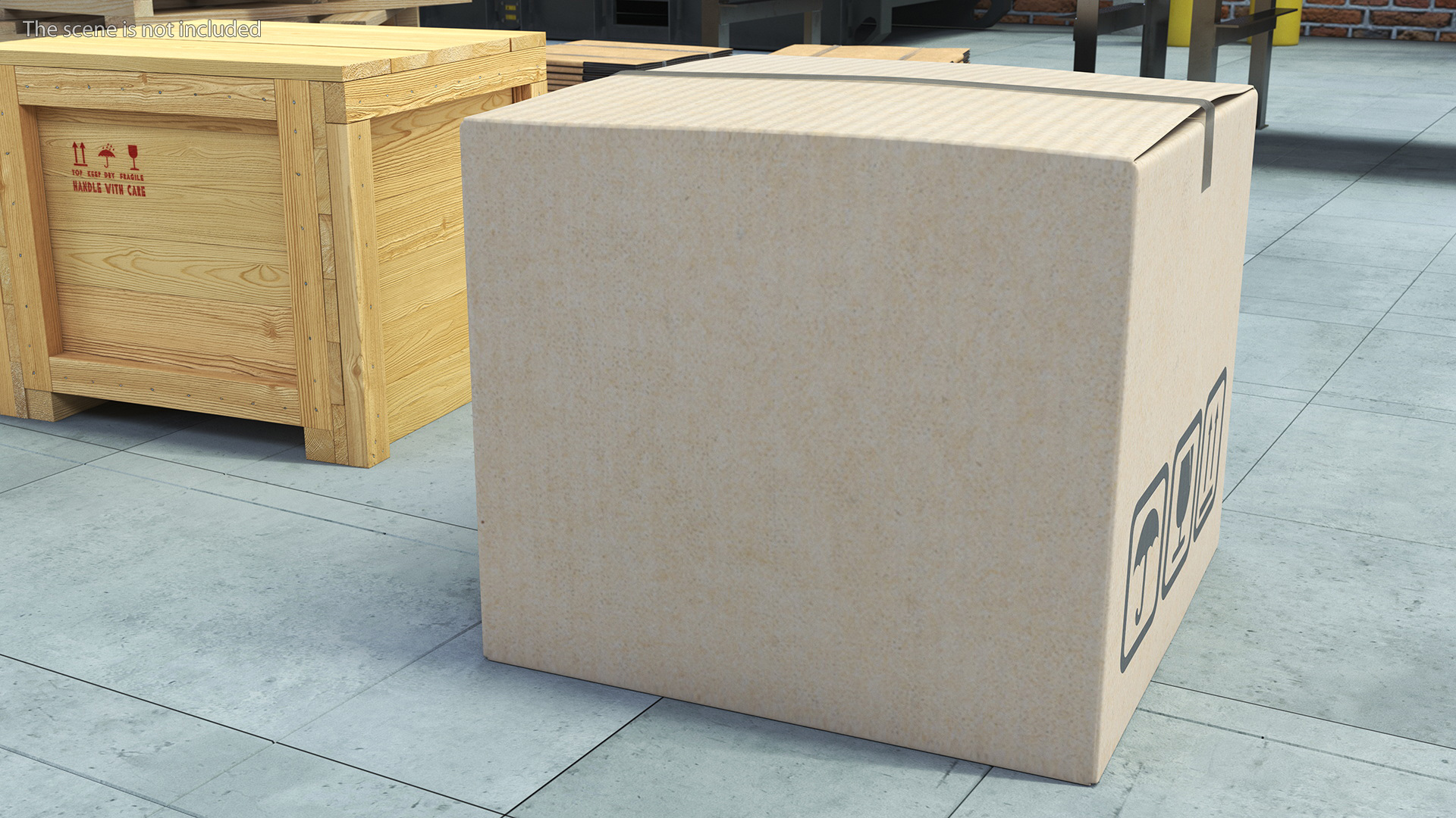 Cardboard Box Brown 3D model