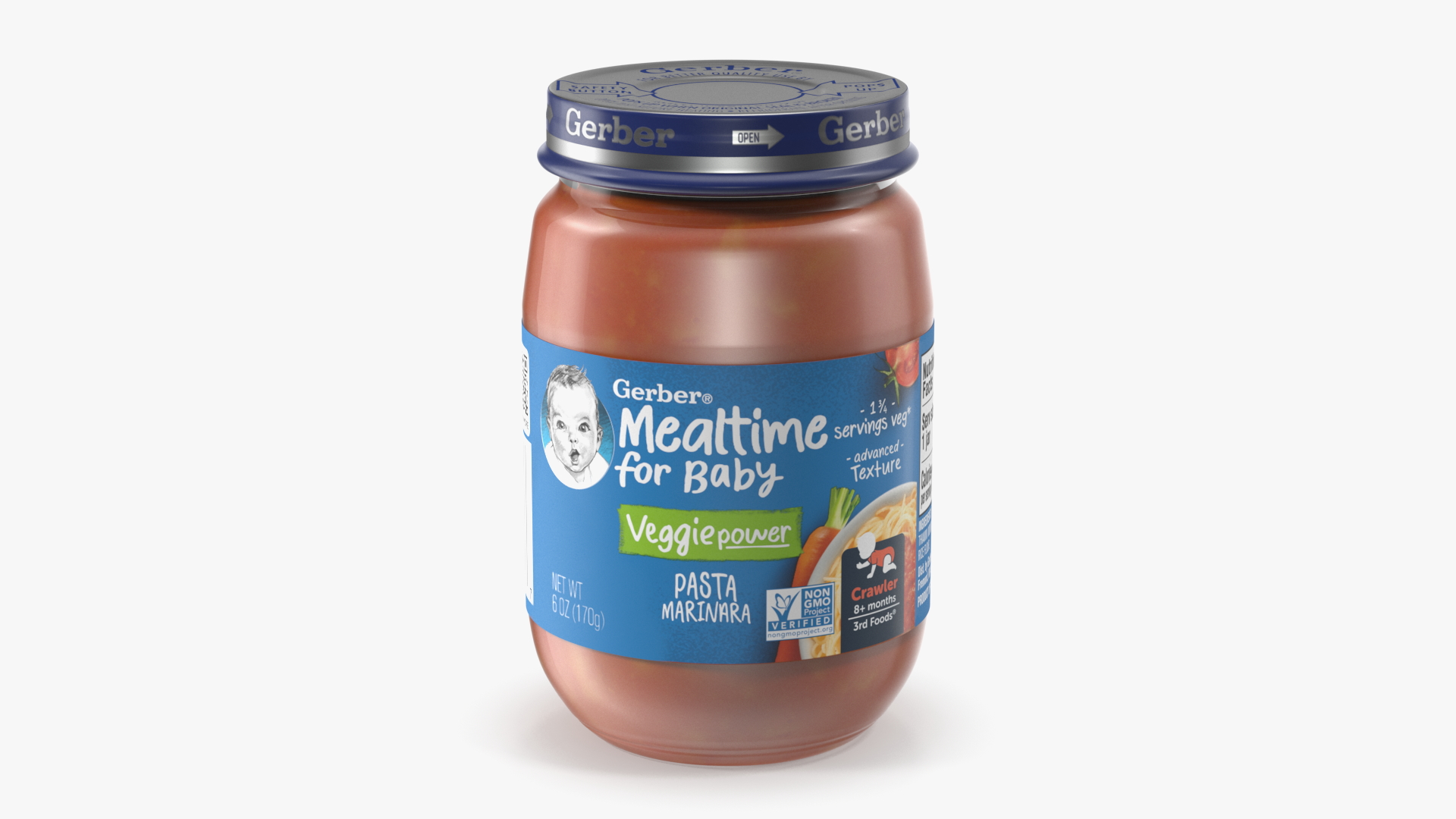 Marinara Gerber Baby Food Jar 170g 3D model