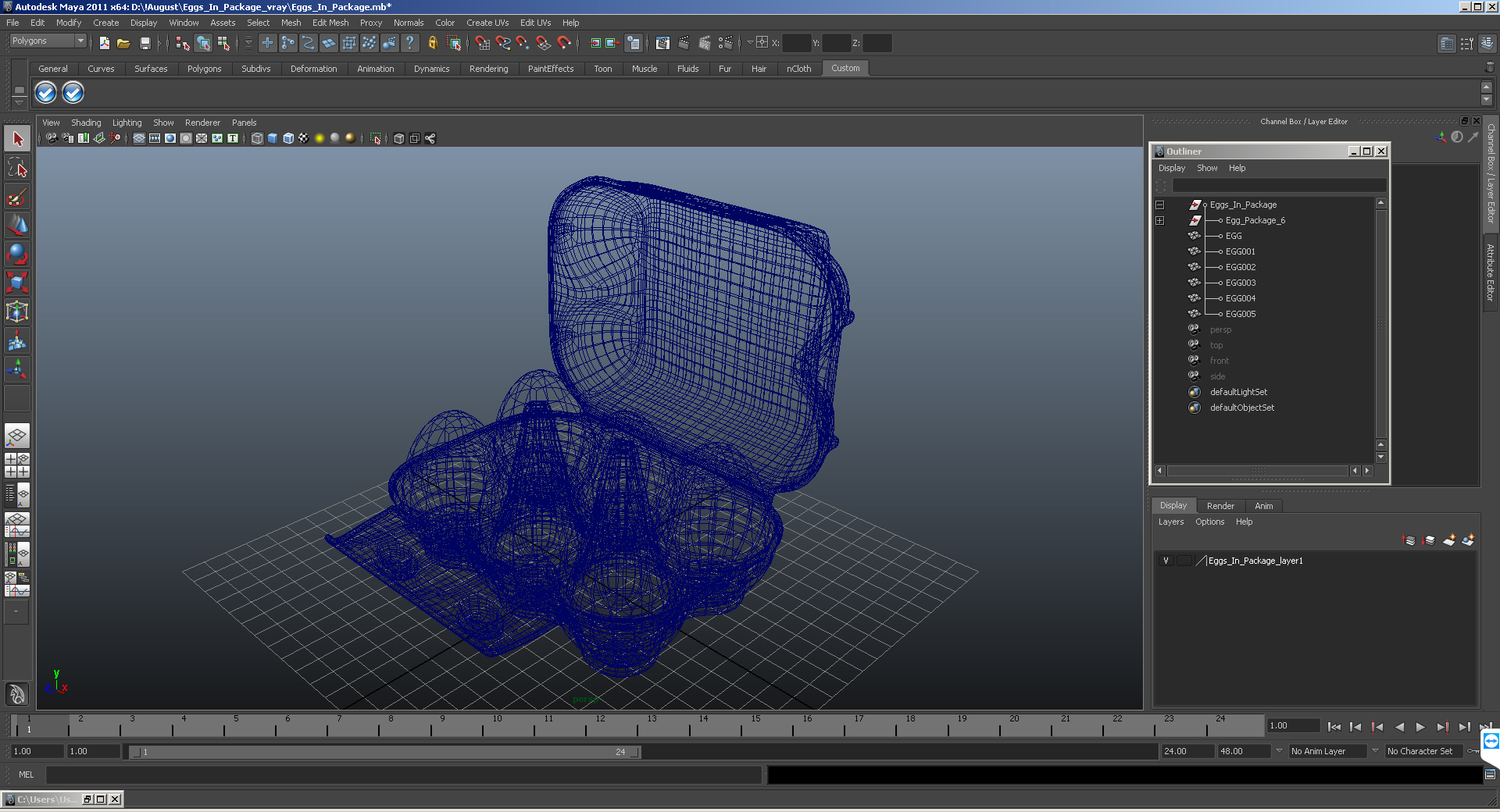 3D model Eggs In Package