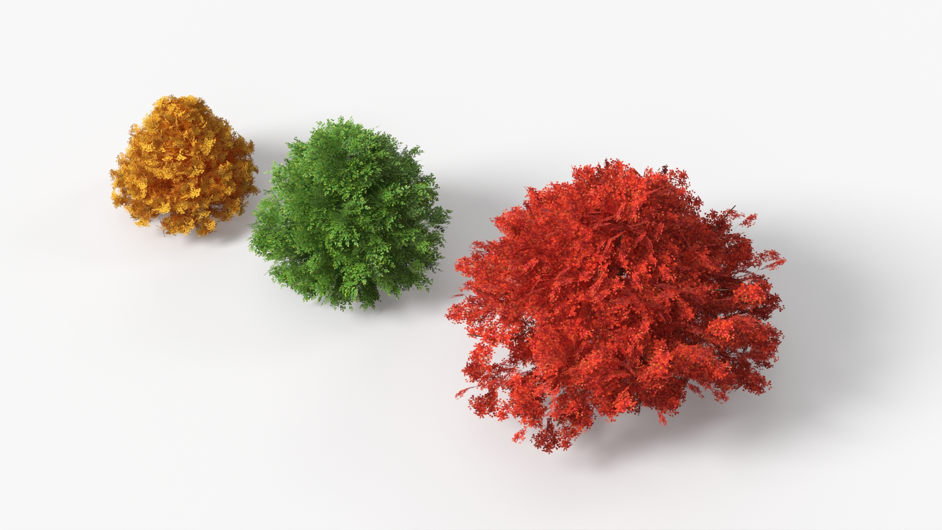 LowPoly Garden Shrubs Set Multicolor - view 5