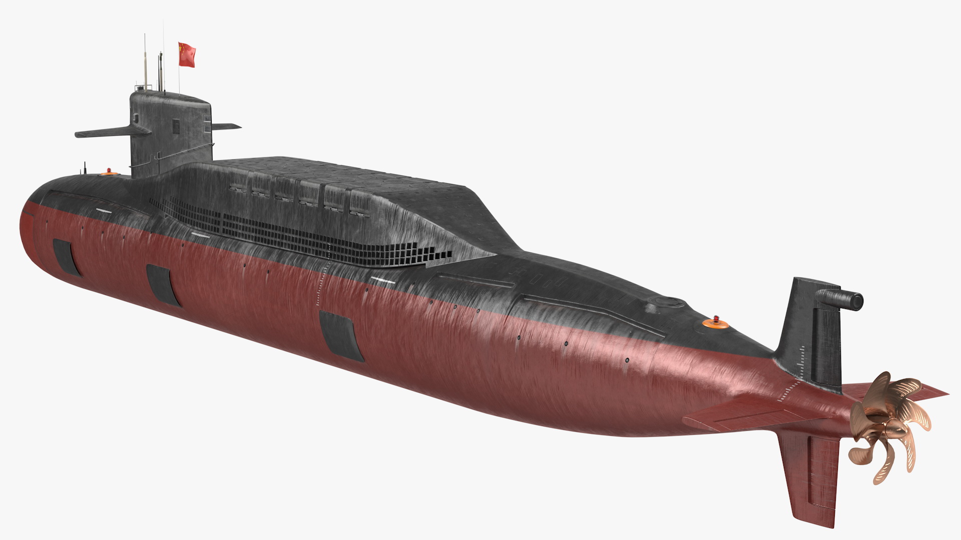 3D Jin Class Ballistic Missile Submarine Type 094