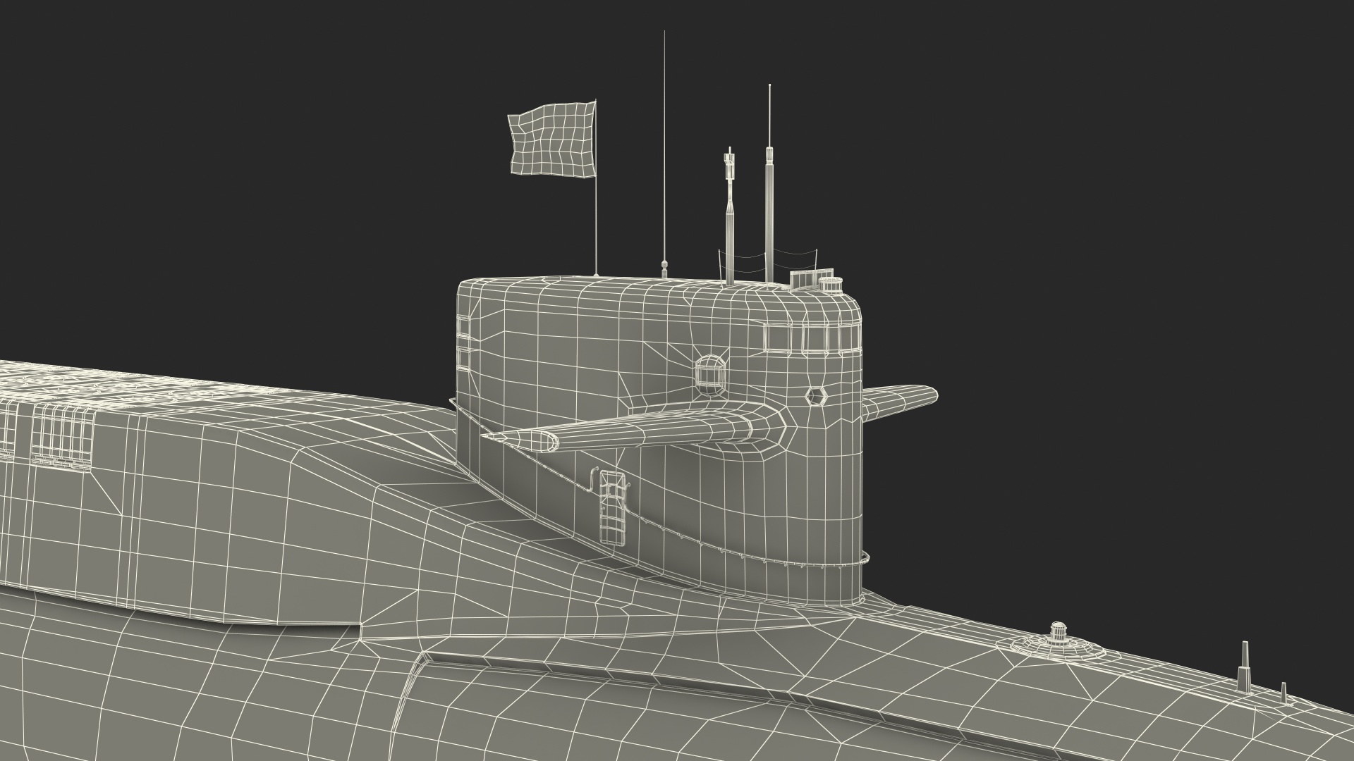 3D Jin Class Ballistic Missile Submarine Type 094