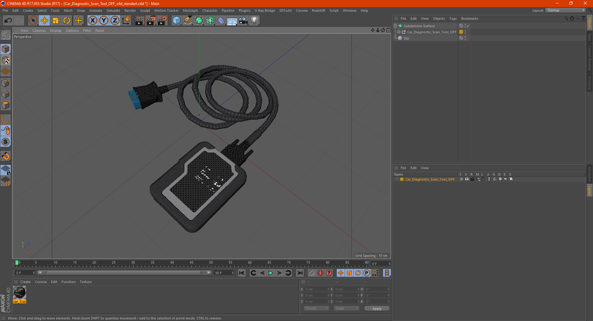 3D Car Diagnostic Scan Tool OFF model