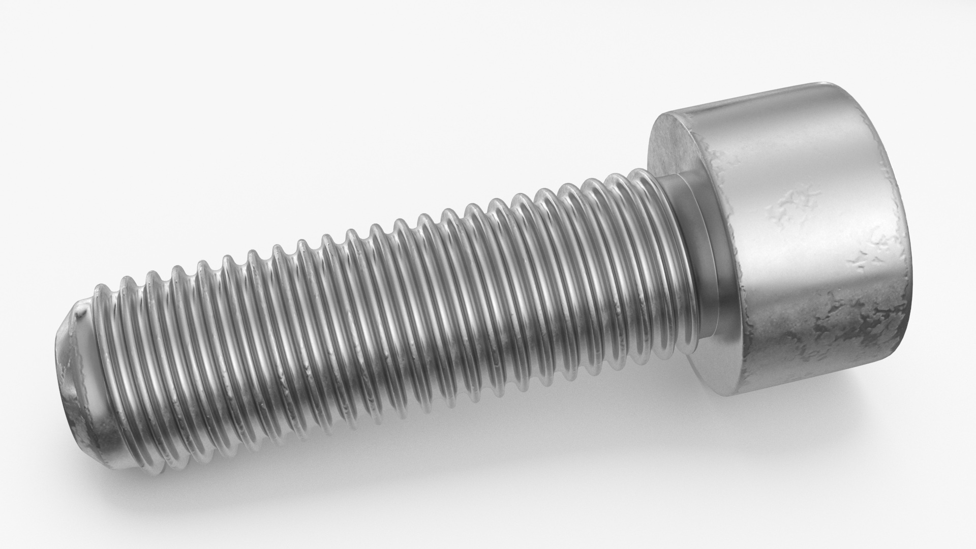 Chromed Steel Nuts and Bolts Kit 3D