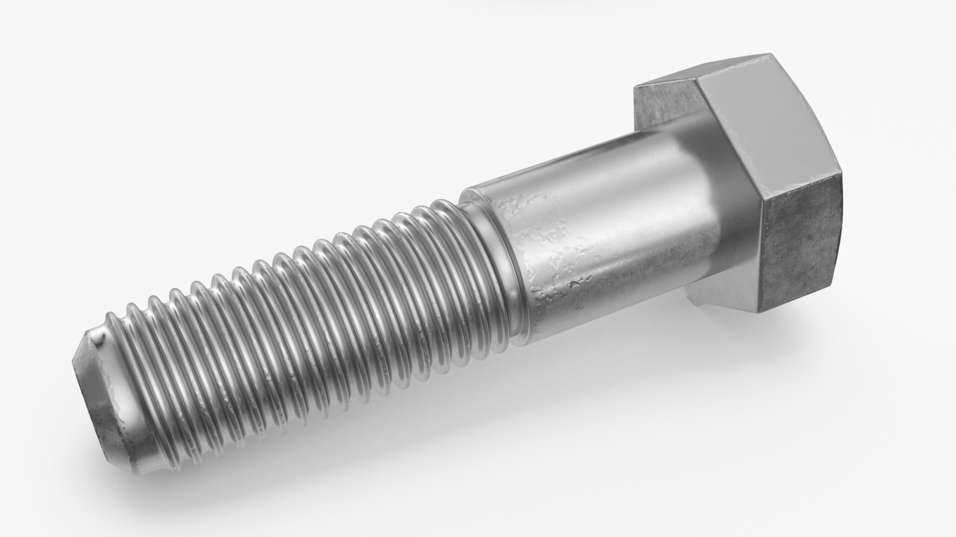 Chromed Steel Nuts and Bolts Kit 3D