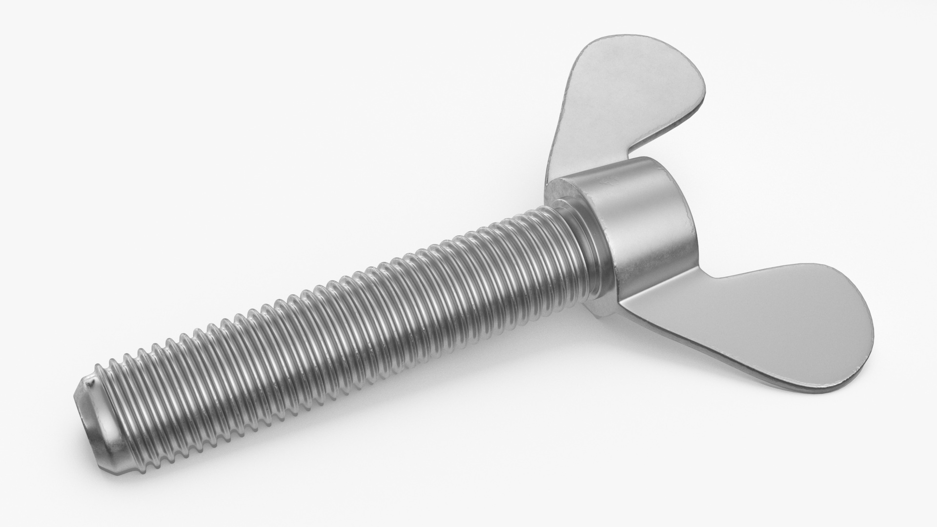 Chromed Steel Nuts and Bolts Kit 3D