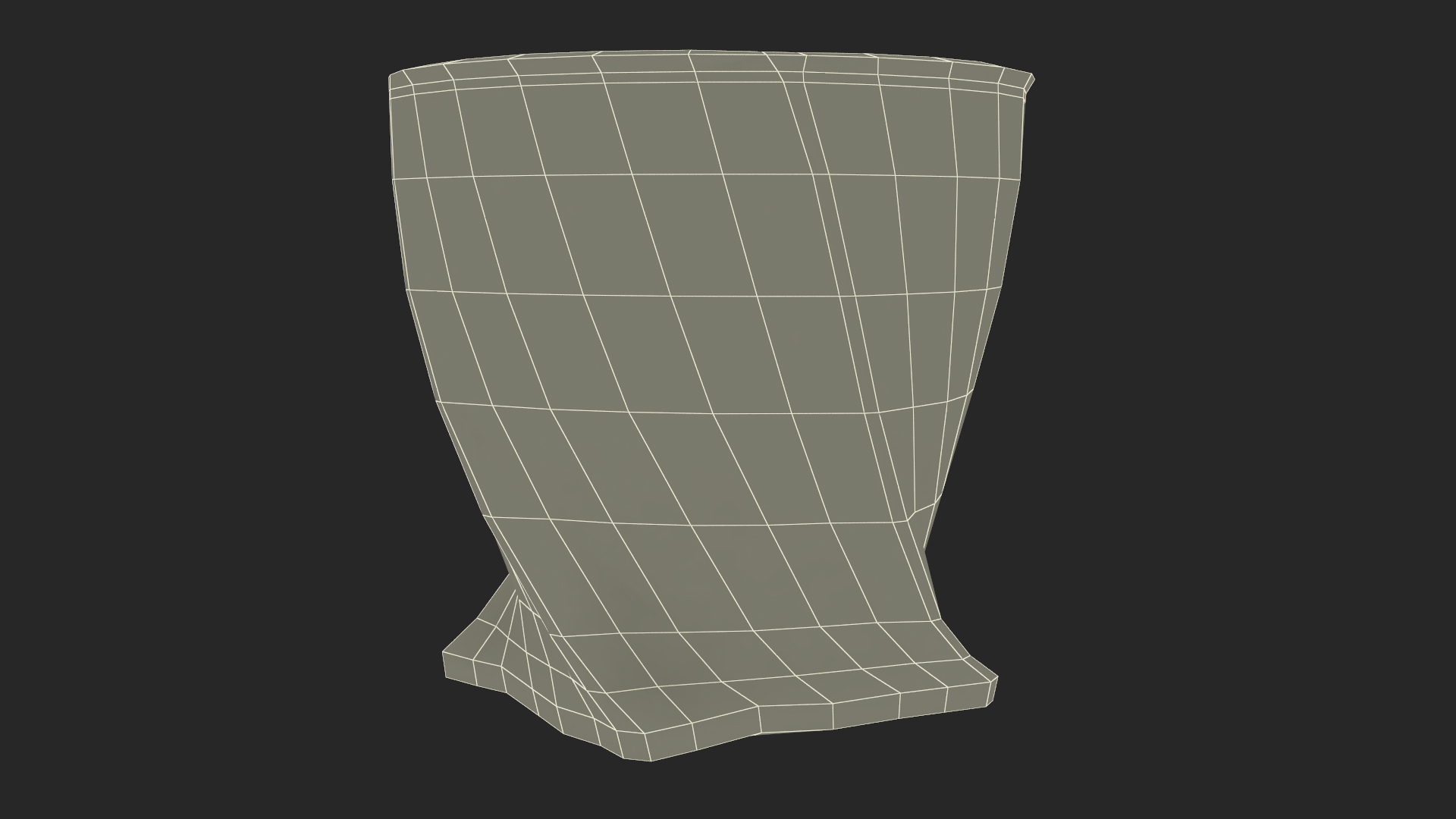 Twisted Rocks Glass With Whiskey 3D