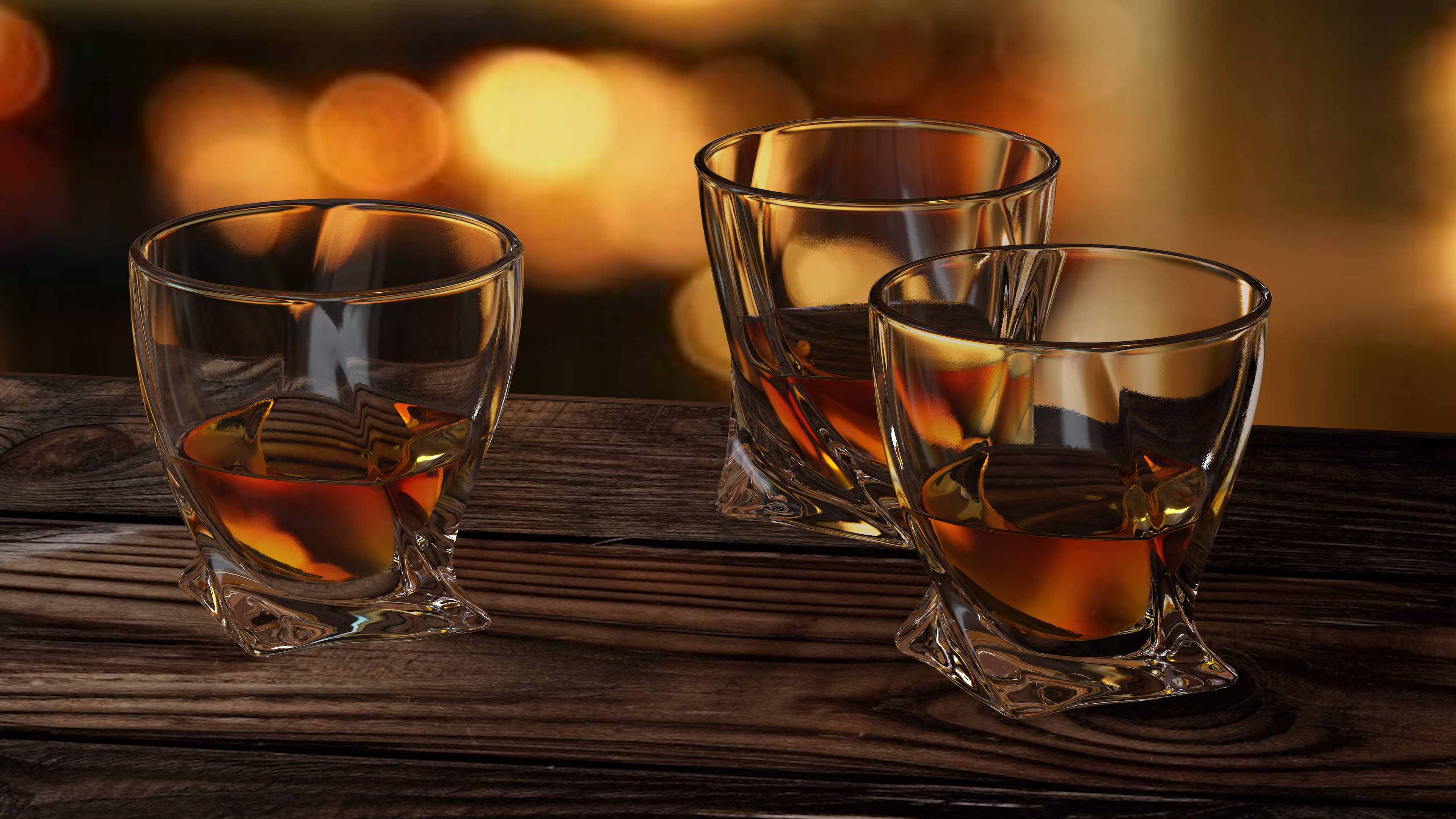 Twisted Rocks Glass With Whiskey, view 8