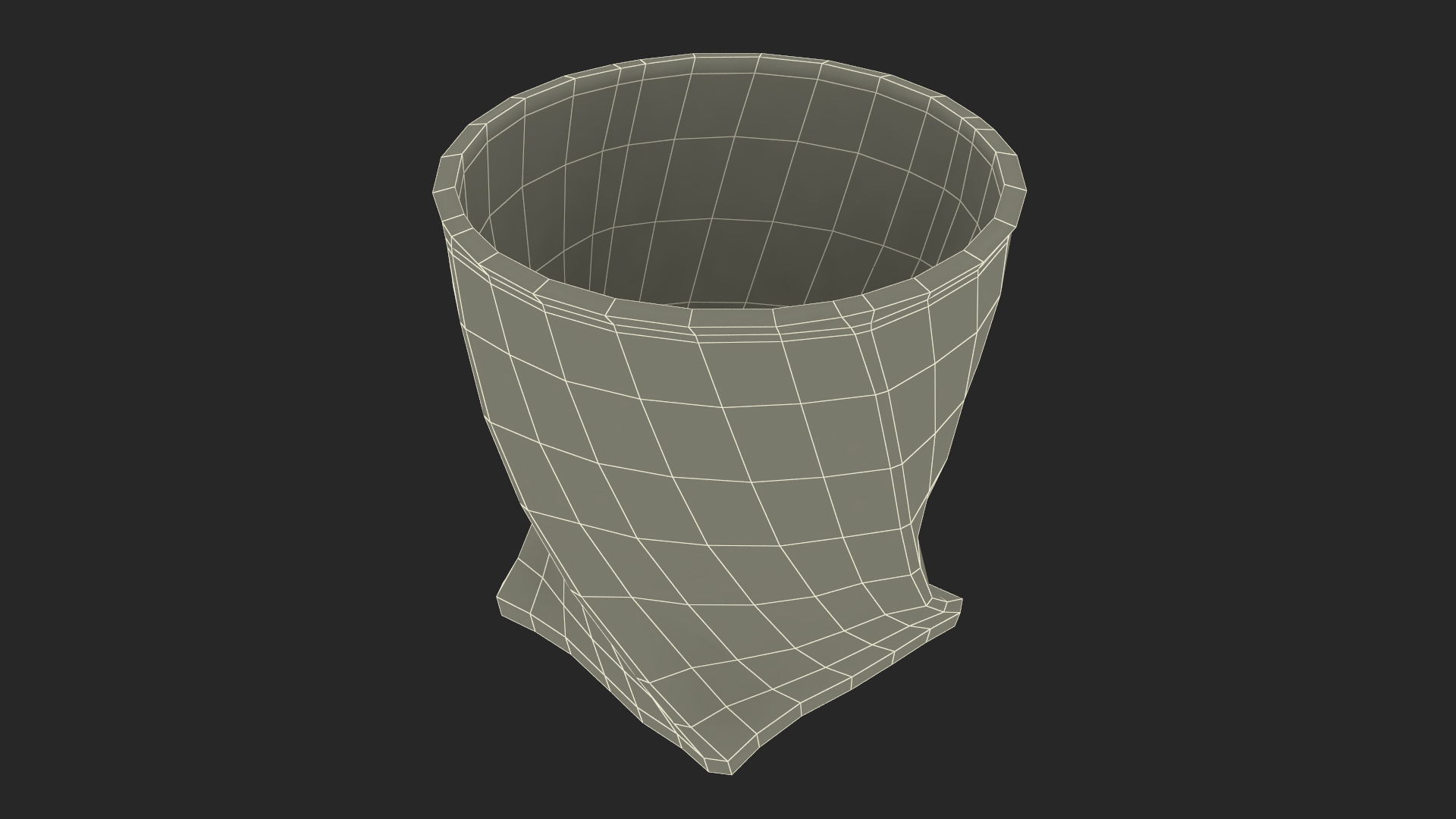 Twisted Rocks Glass With Whiskey 3D