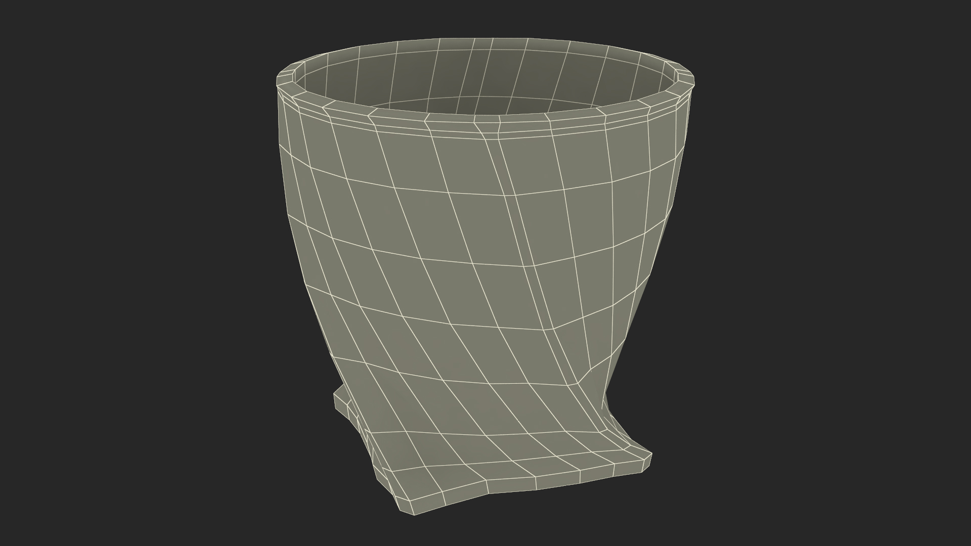 Twisted Rocks Glass With Whiskey 3D