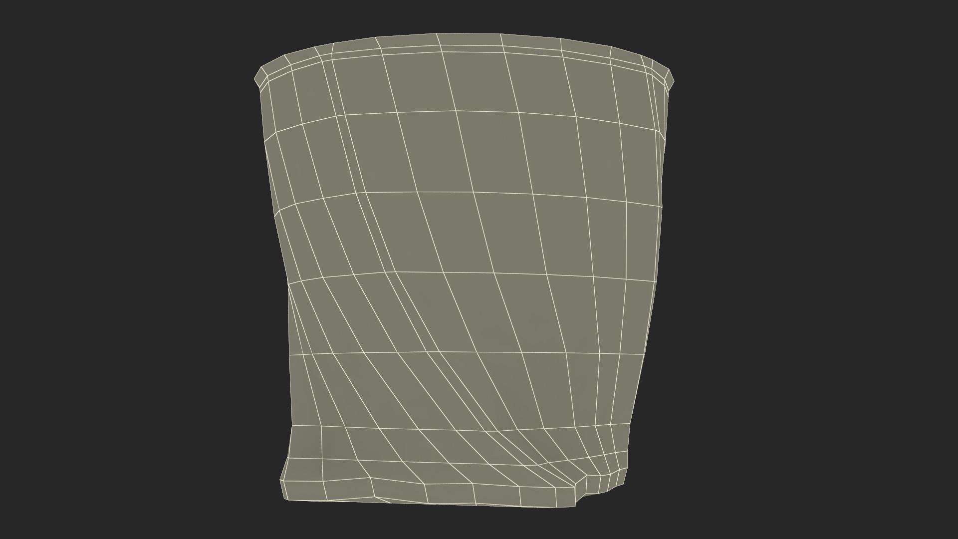 Twisted Rocks Glass With Whiskey 3D