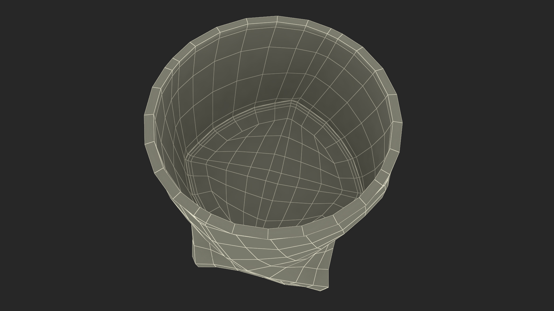 Twisted Rocks Glass With Whiskey 3D