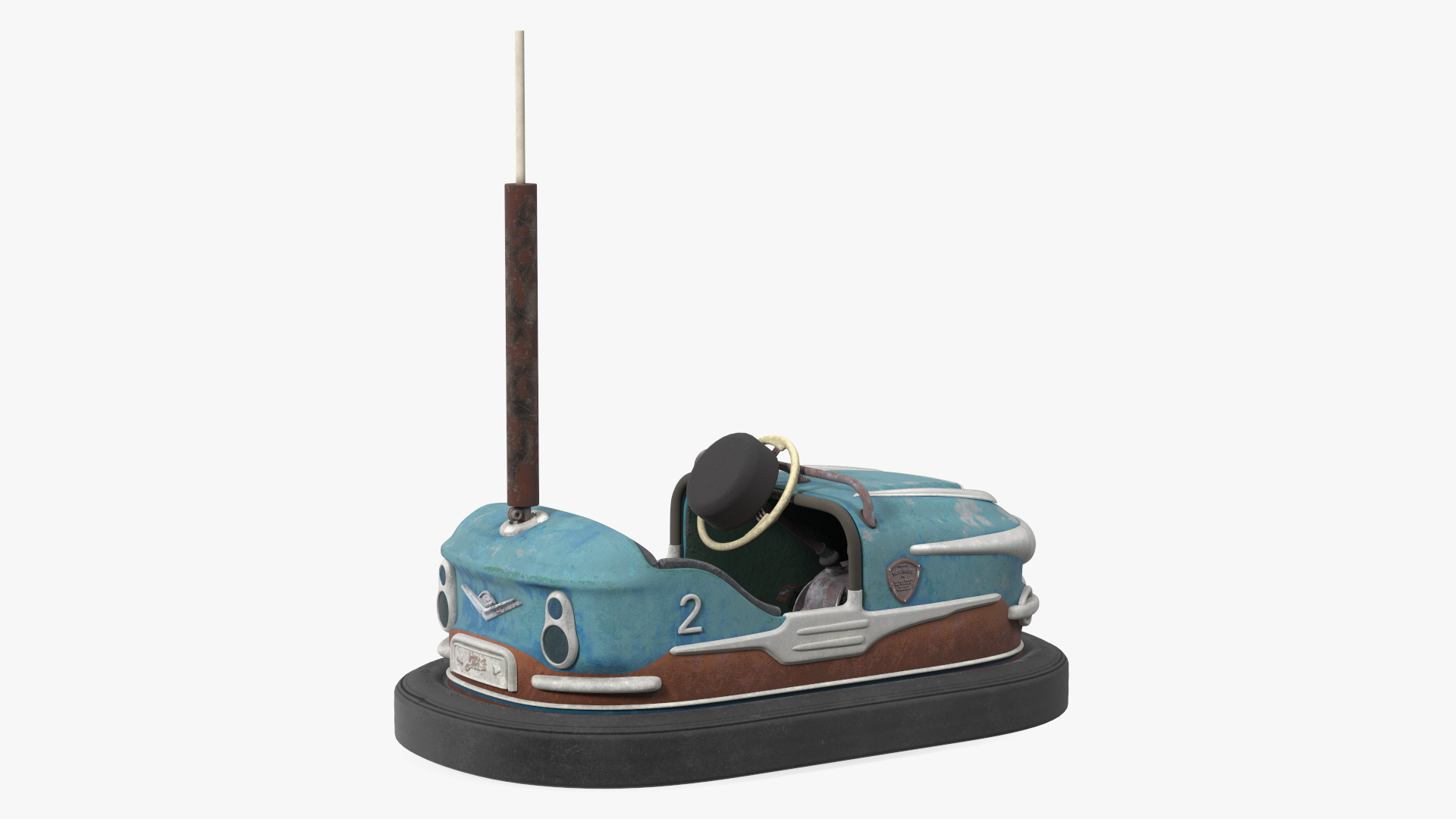 Vintage Rare Bumper Car Gebr Ihle Blue Old 3D