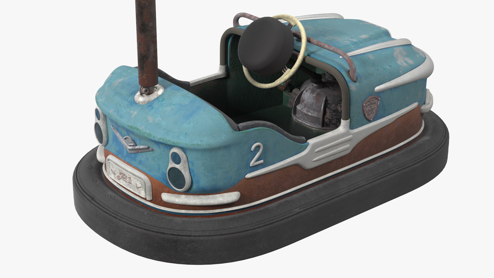 Vintage Rare Bumper Car Gebr Ihle Blue Old 3D