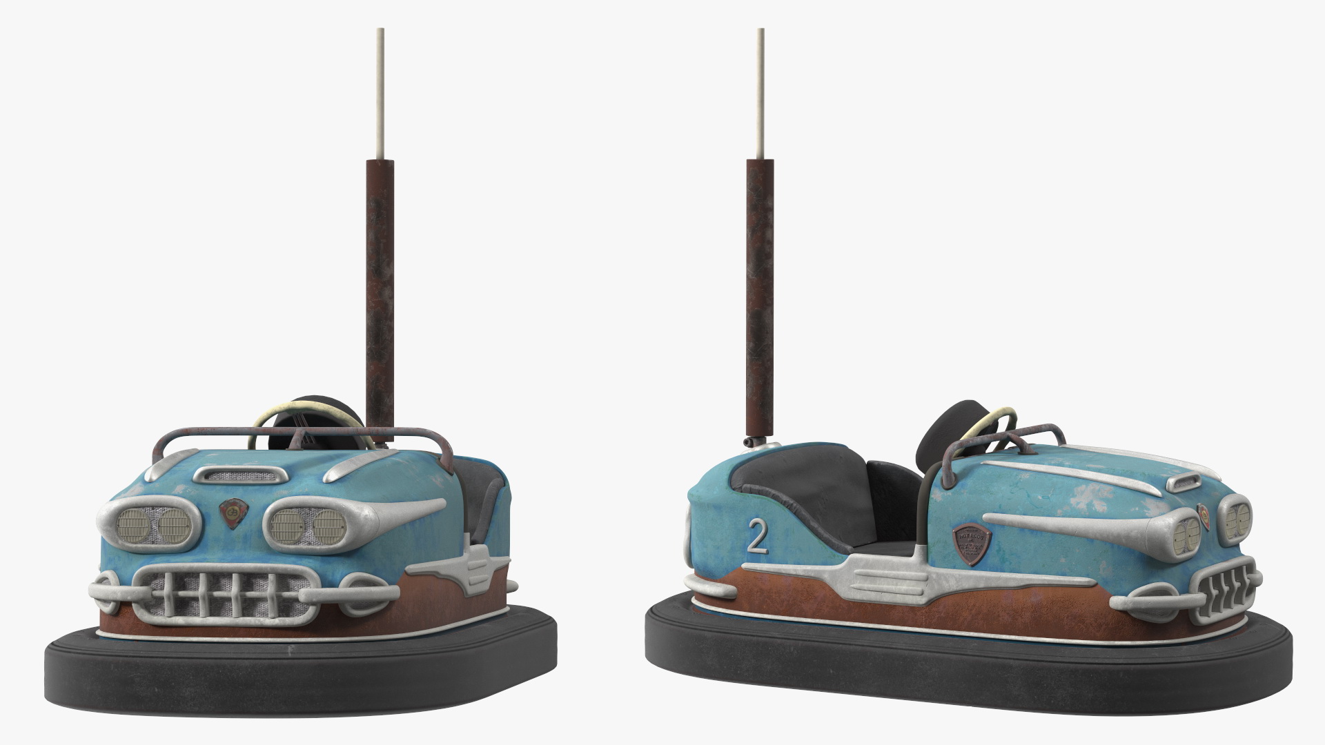 Vintage Rare Bumper Car Gebr Ihle Blue Old 3D
