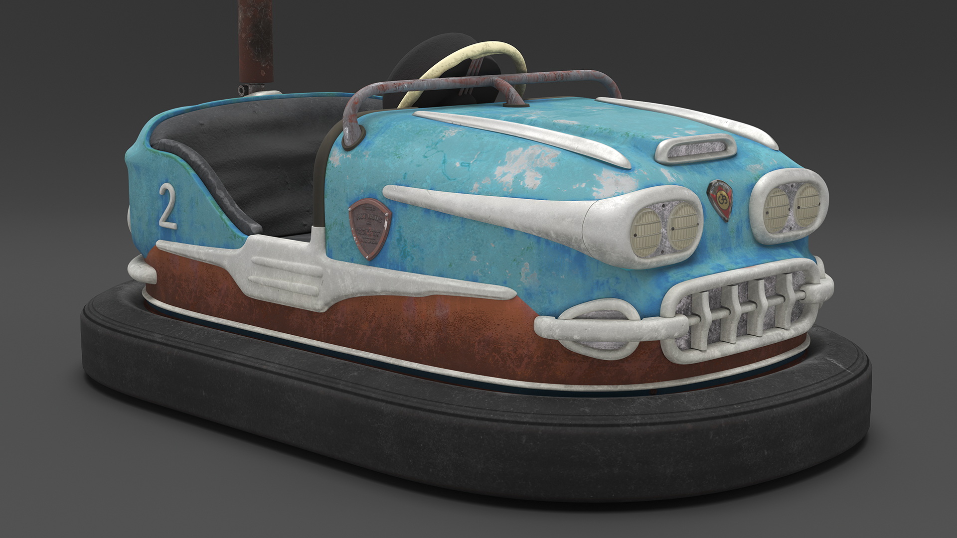 Vintage Rare Bumper Car Gebr Ihle Blue Old 3D