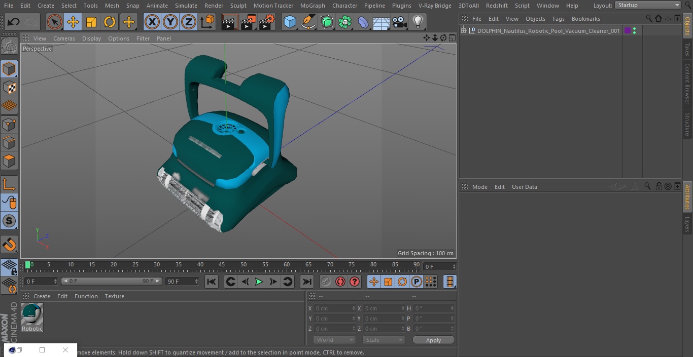 DOLPHIN Nautilus Robotic Pool Vacuum Cleaner 3D model