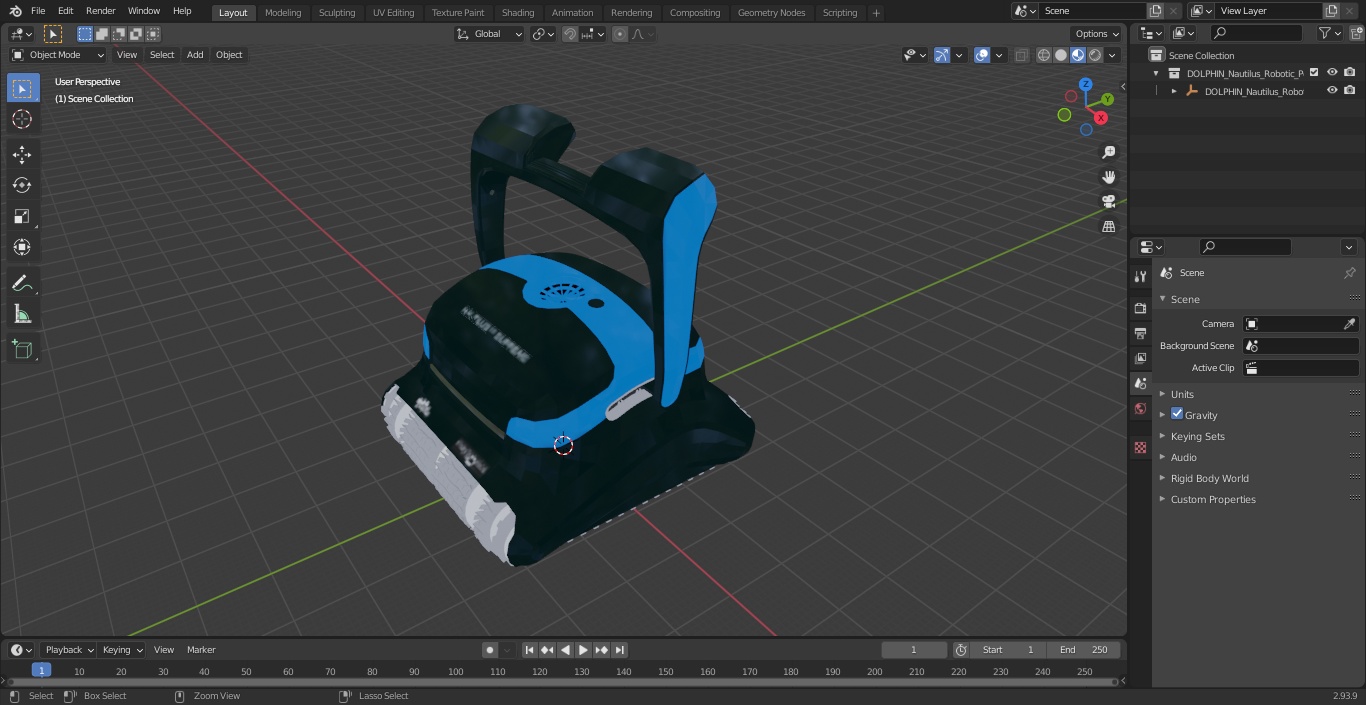 DOLPHIN Nautilus Robotic Pool Vacuum Cleaner 3D model