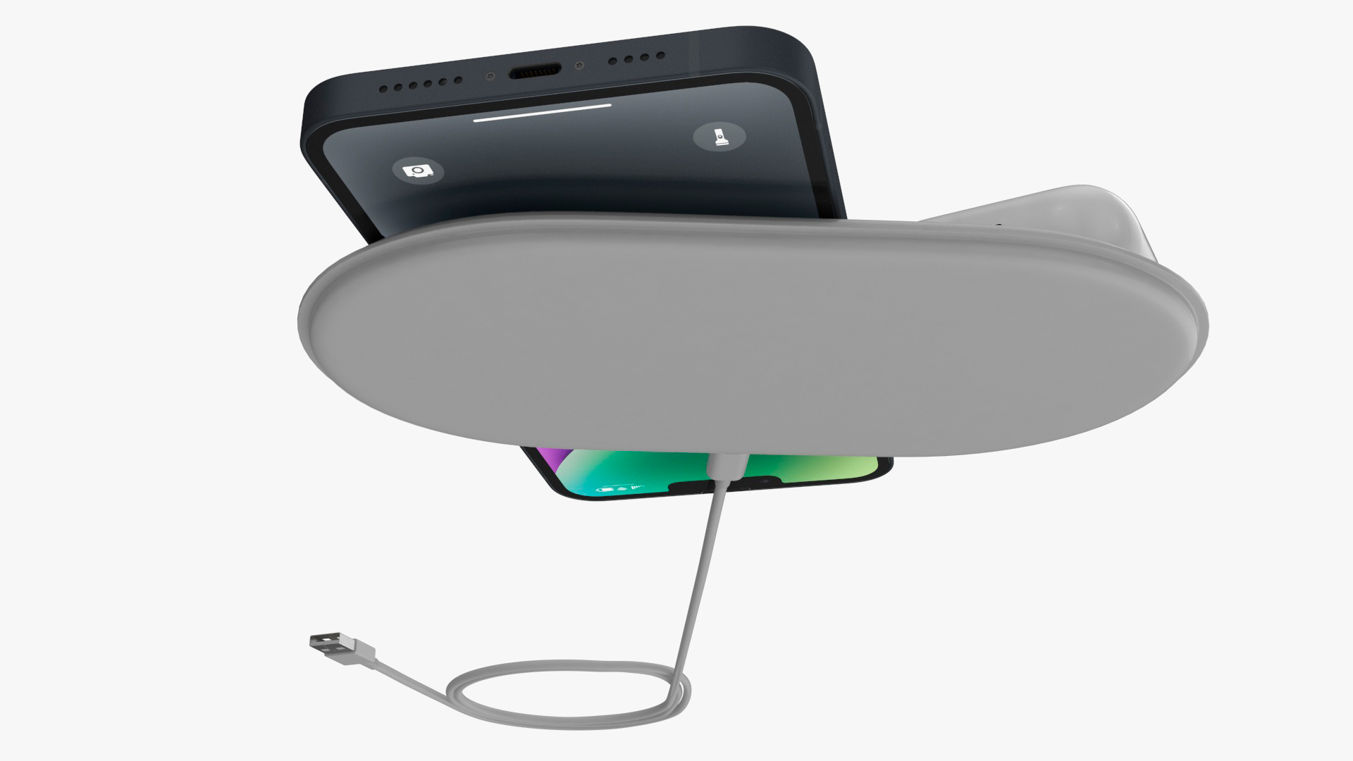 3D model Apple AirPower Wireless Charger with iPhone 14 Plus and AirPods 3