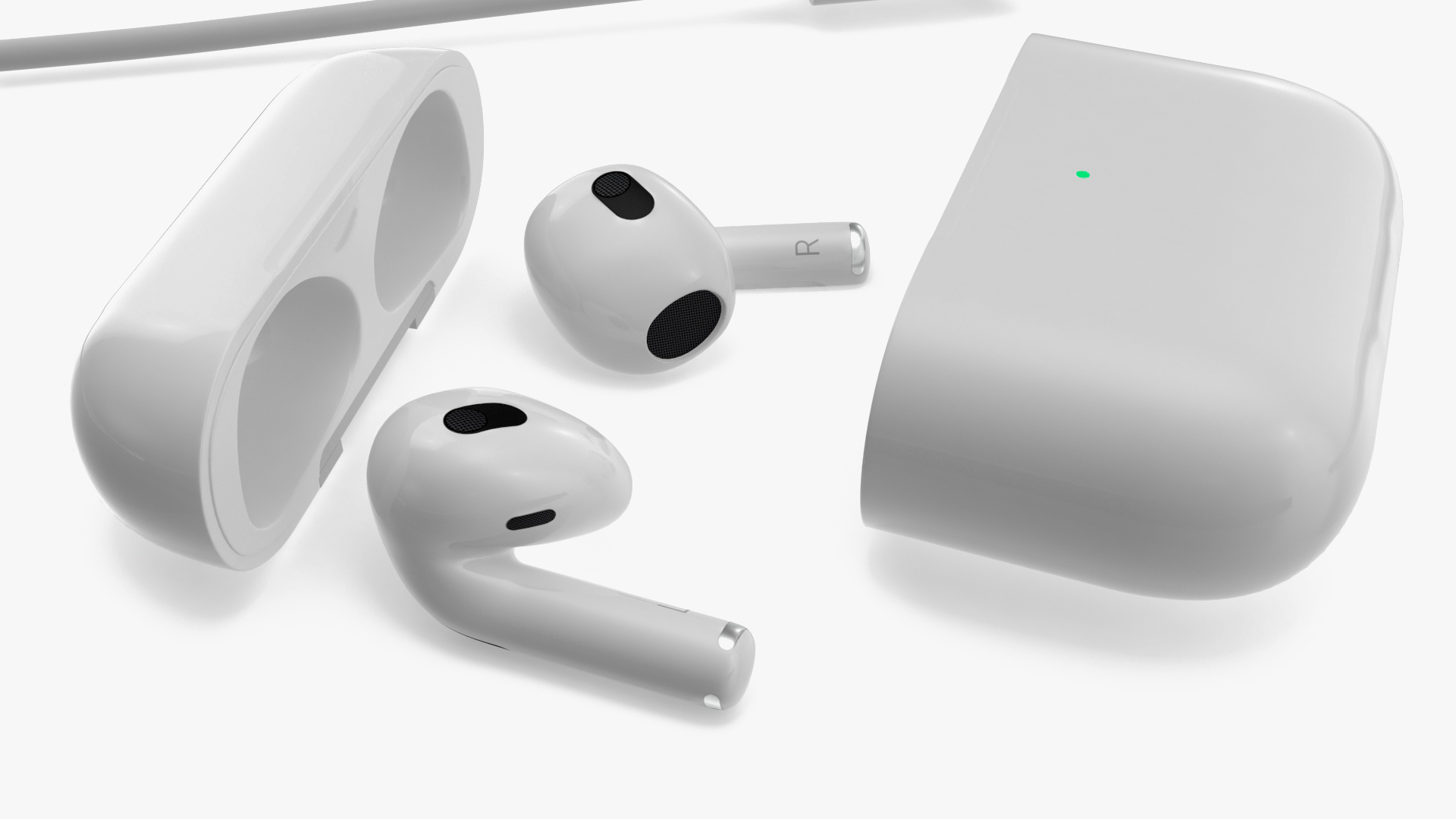 3D model Apple AirPower Wireless Charger with iPhone 14 Plus and AirPods 3