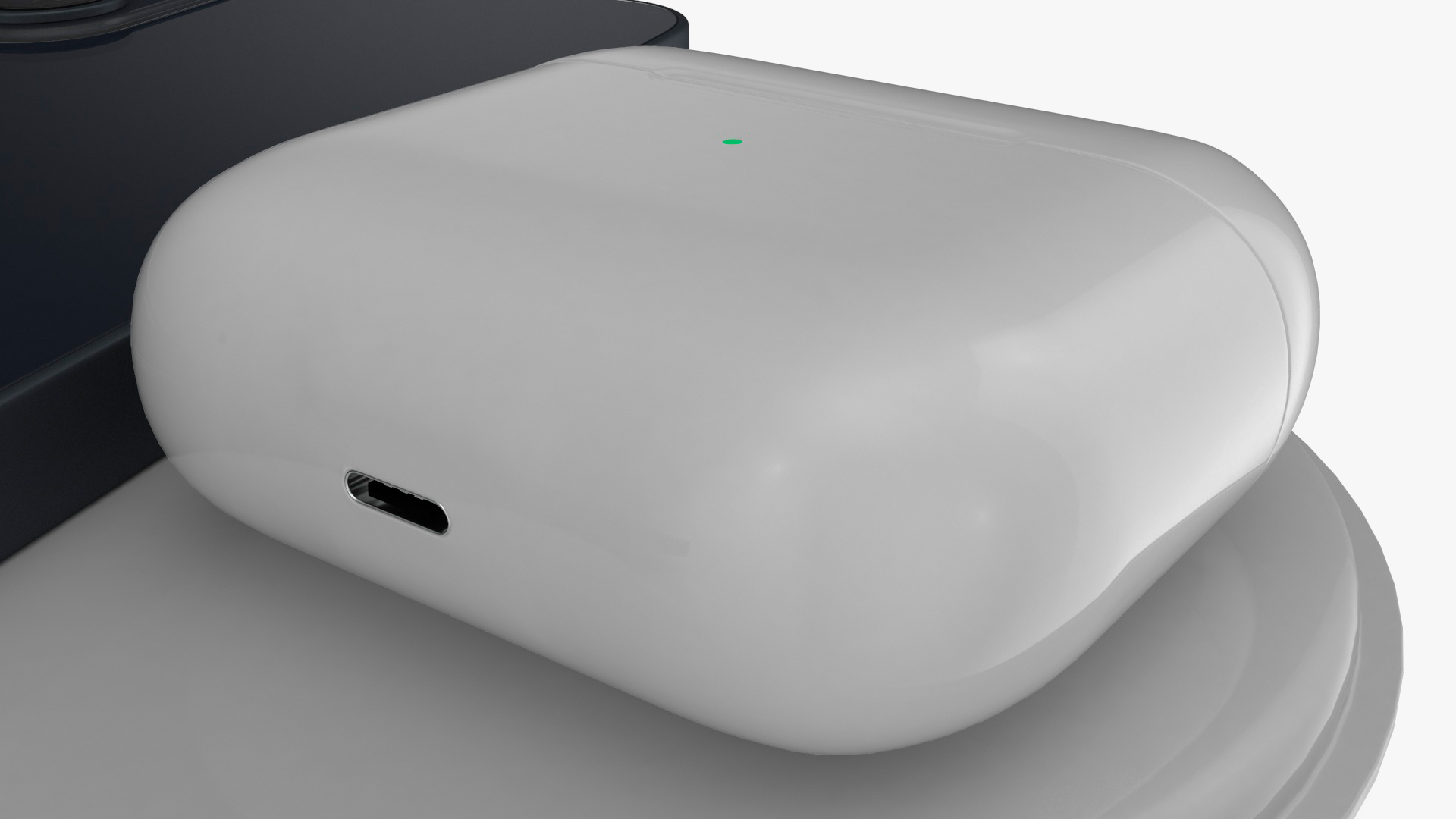3D model Apple AirPower Wireless Charger with iPhone 14 Plus and AirPods 3
