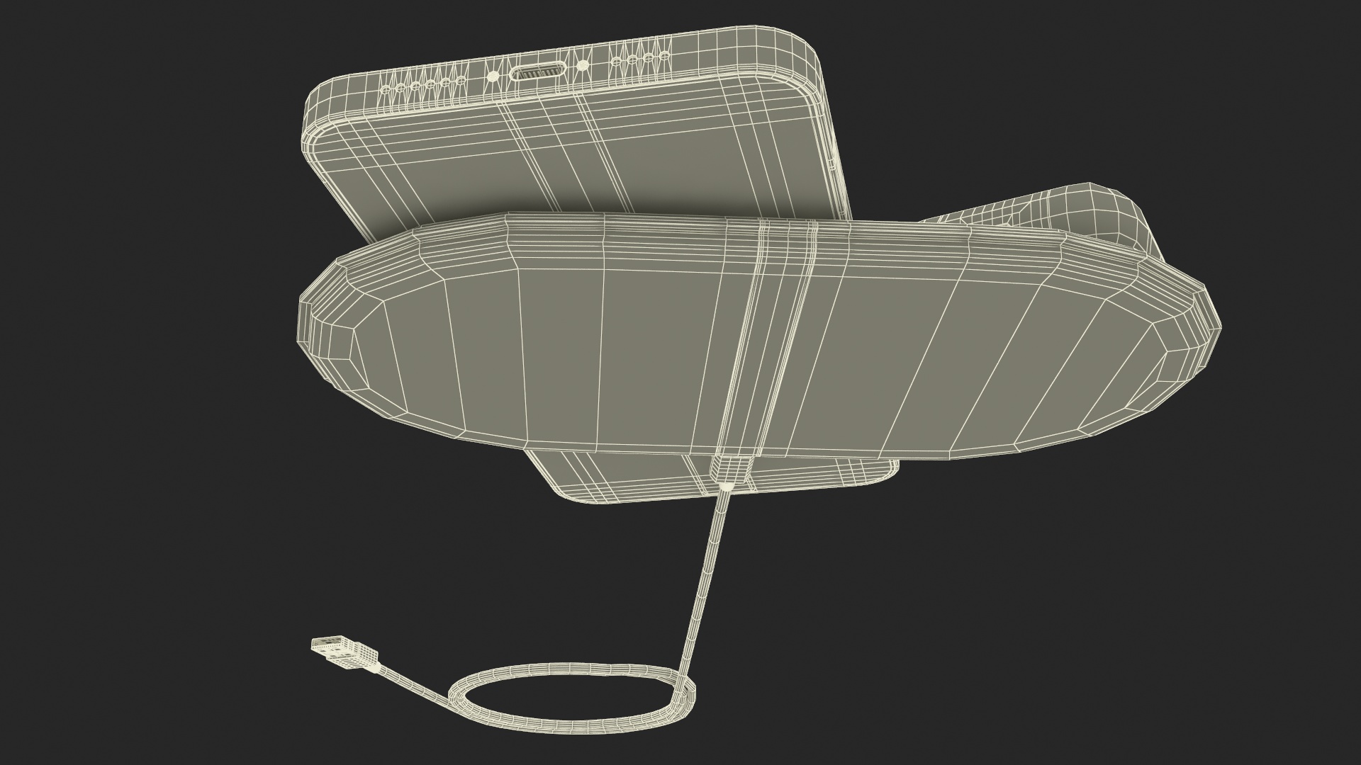 3D model Apple AirPower Wireless Charger with iPhone 14 Plus and AirPods 3