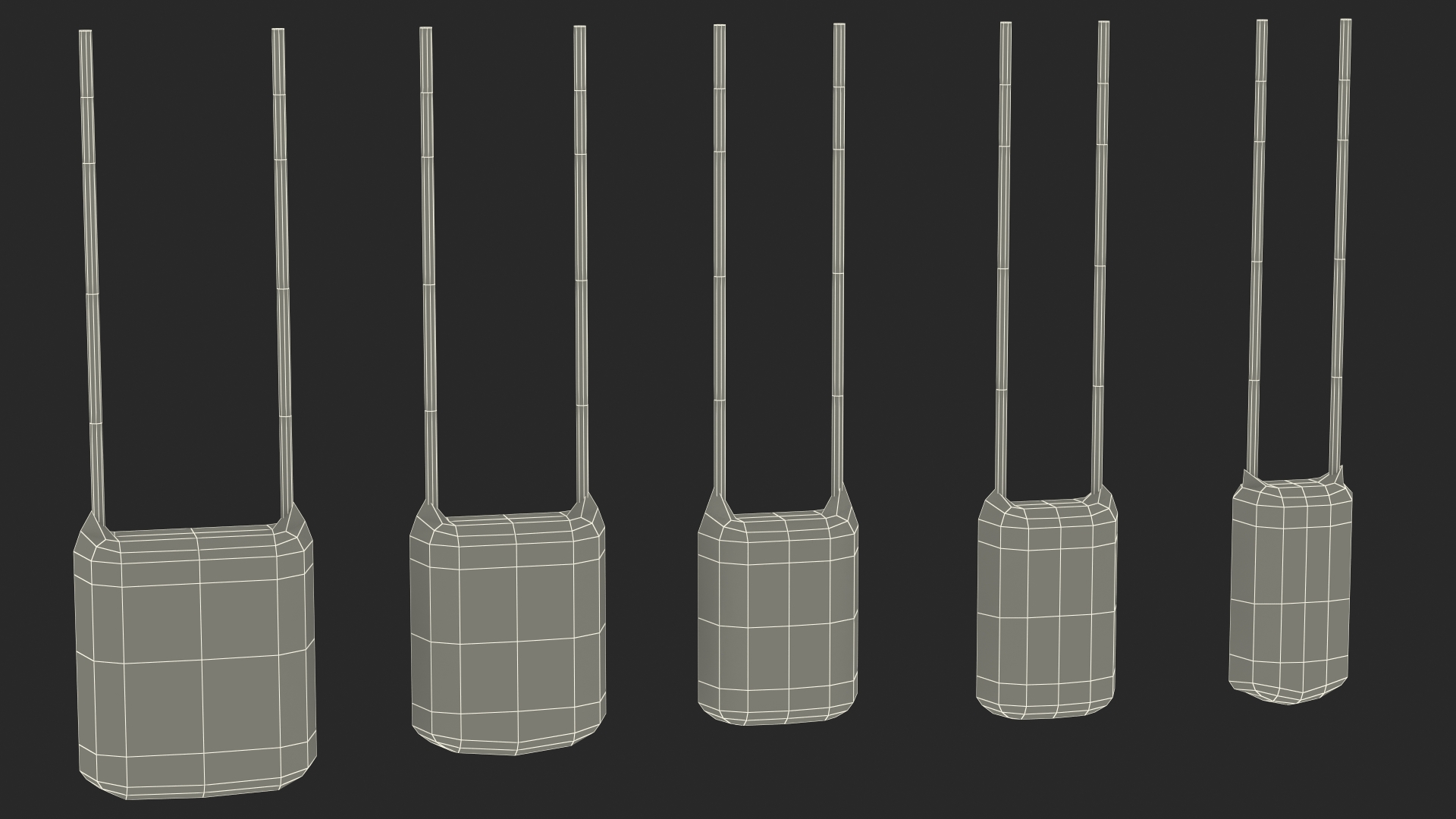 Mylar Polyester Film Capacitor Set 3D model