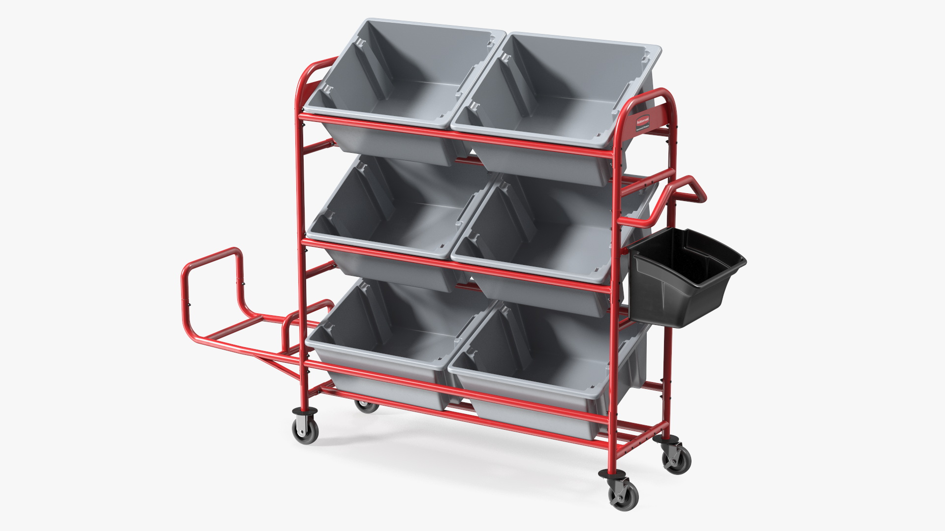 3D Tote Picking Cart with Angled Shelves Rubbermaid model