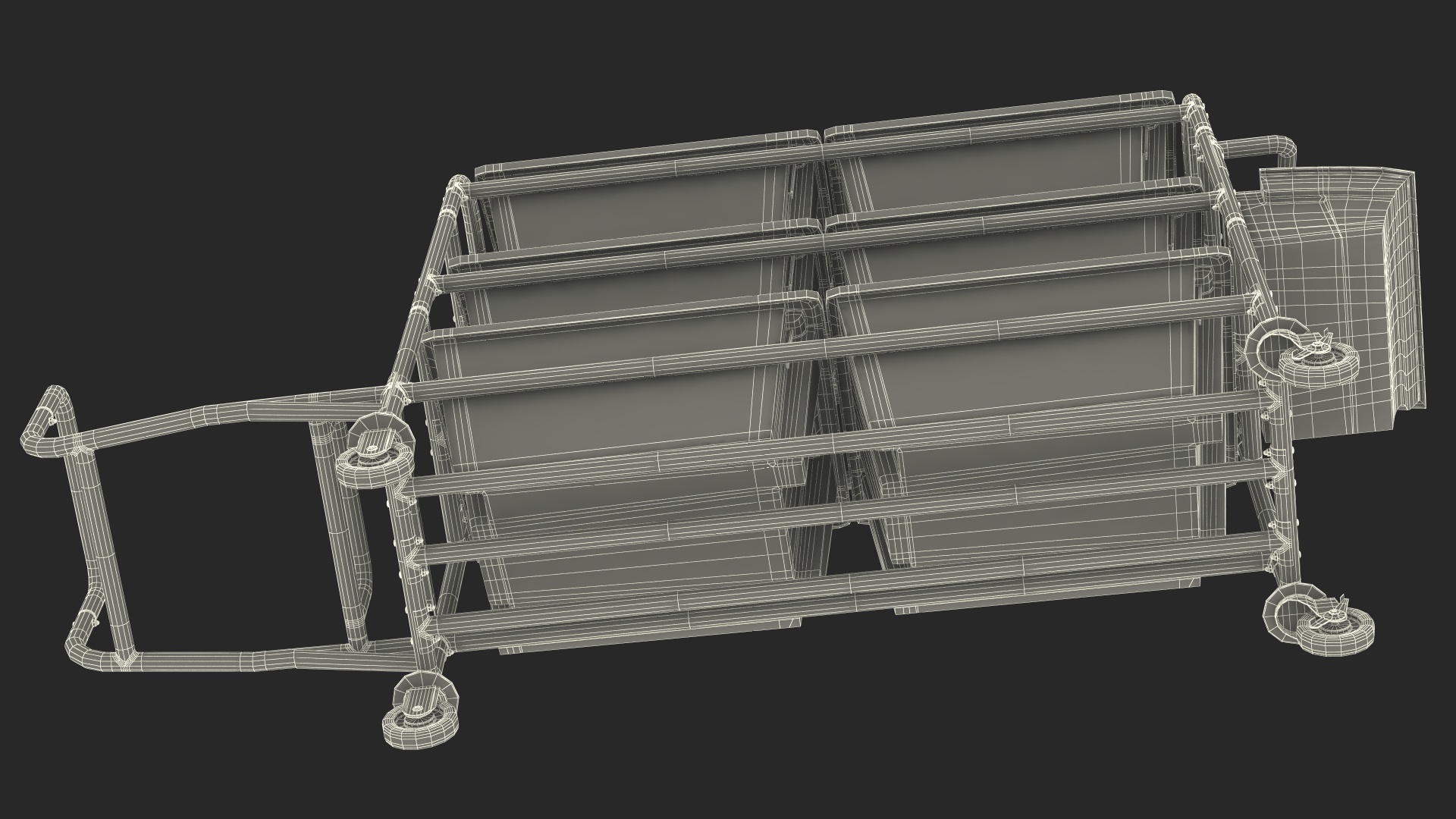 3D Tote Picking Cart with Angled Shelves Rubbermaid model