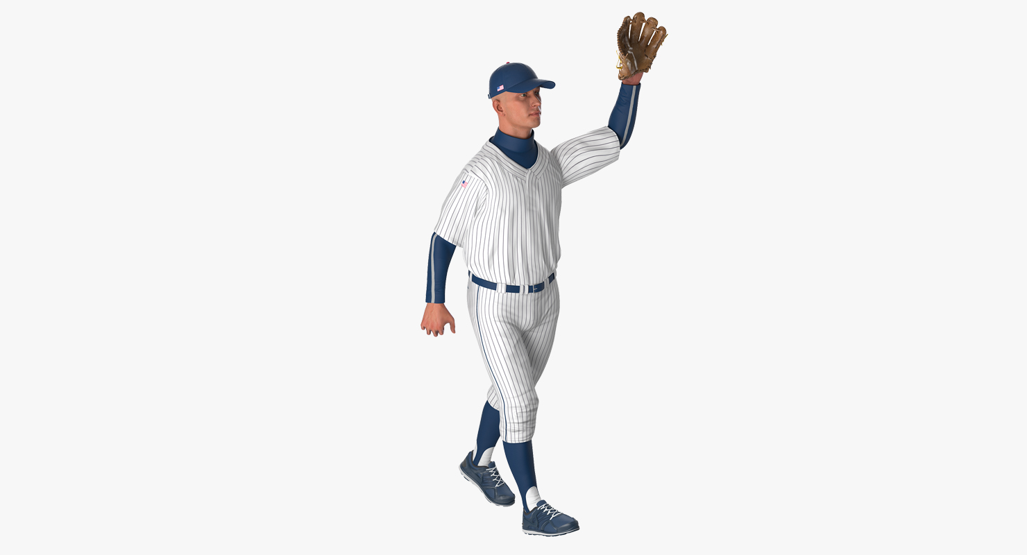 Baseball Player Rigged Generic 6 3D