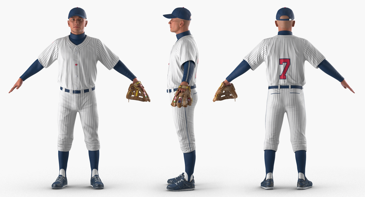 Baseball Player Rigged Generic 6 3D