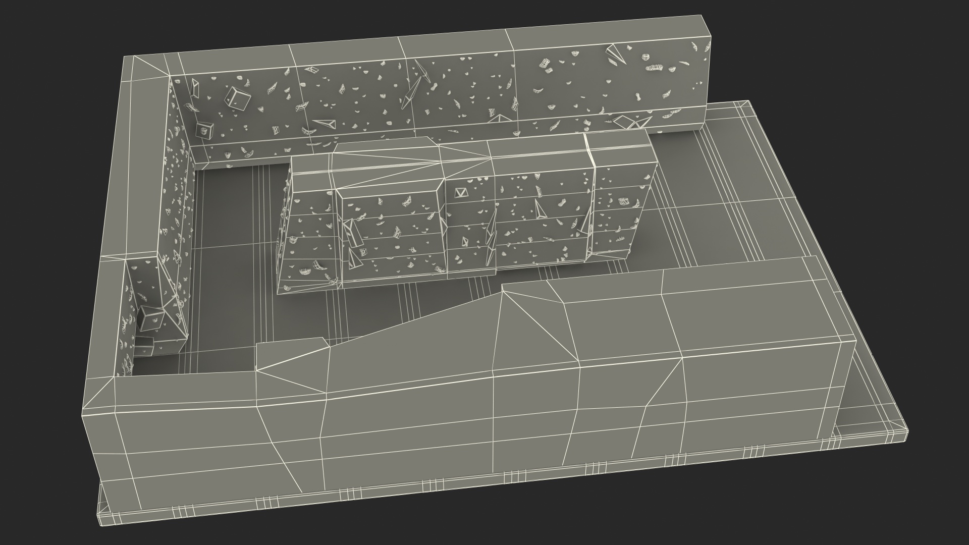 Climbing Bouldering Wall Sports Complex 3D model