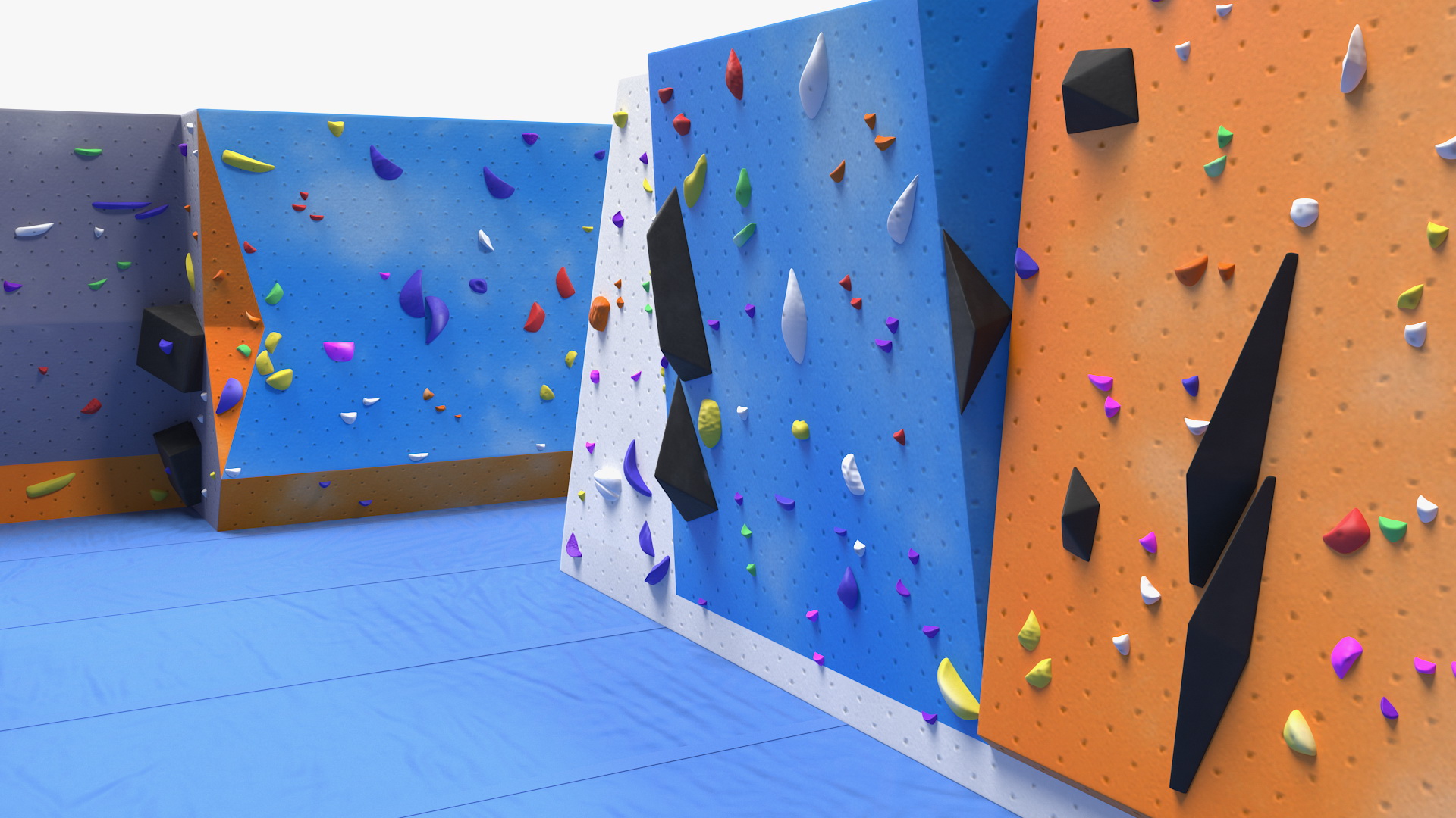 Climbing Bouldering Wall Sports Complex 3D model