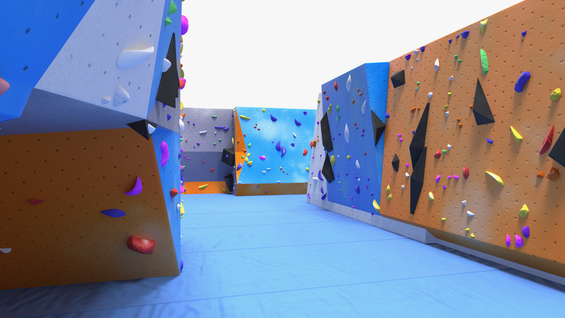Climbing Bouldering Wall Sports Complex 3D model
