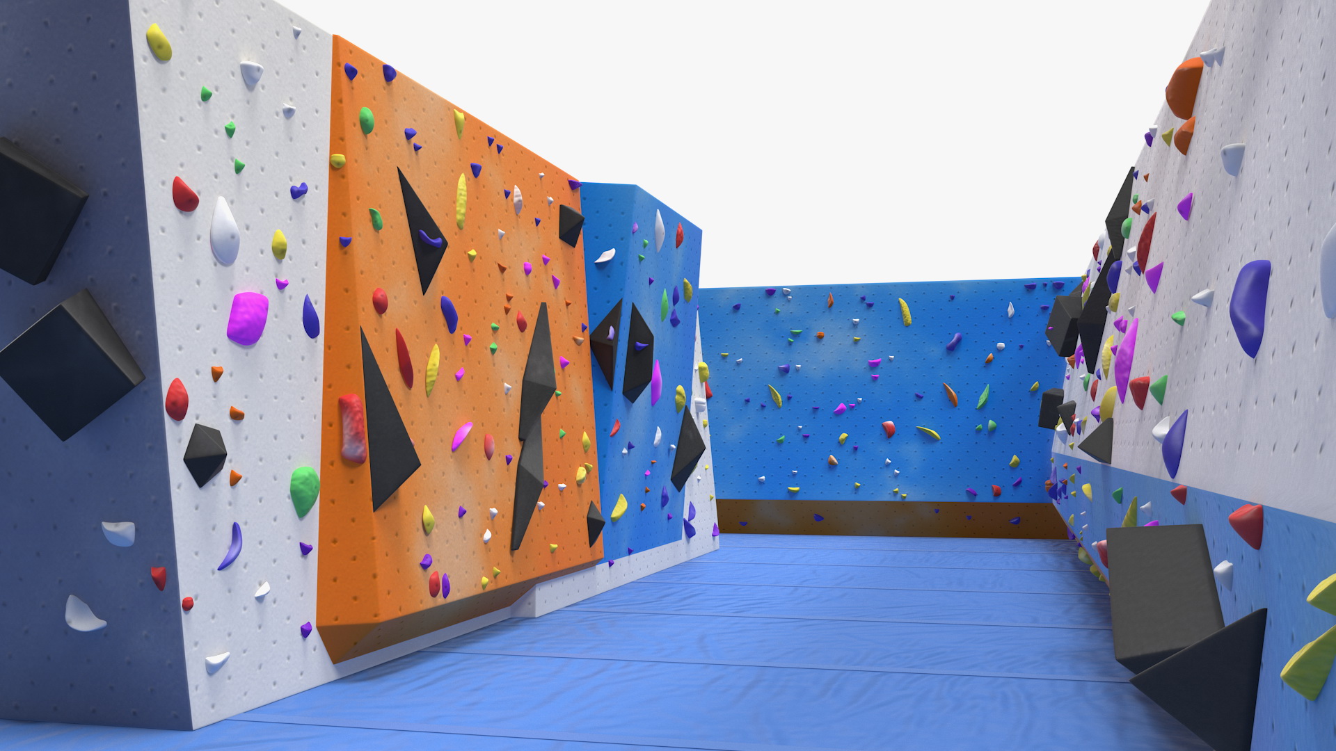 Climbing Bouldering Wall Sports Complex 3D model