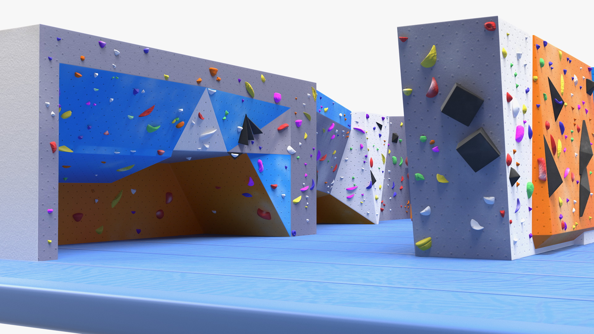 Climbing Bouldering Wall Sports Complex 3D model