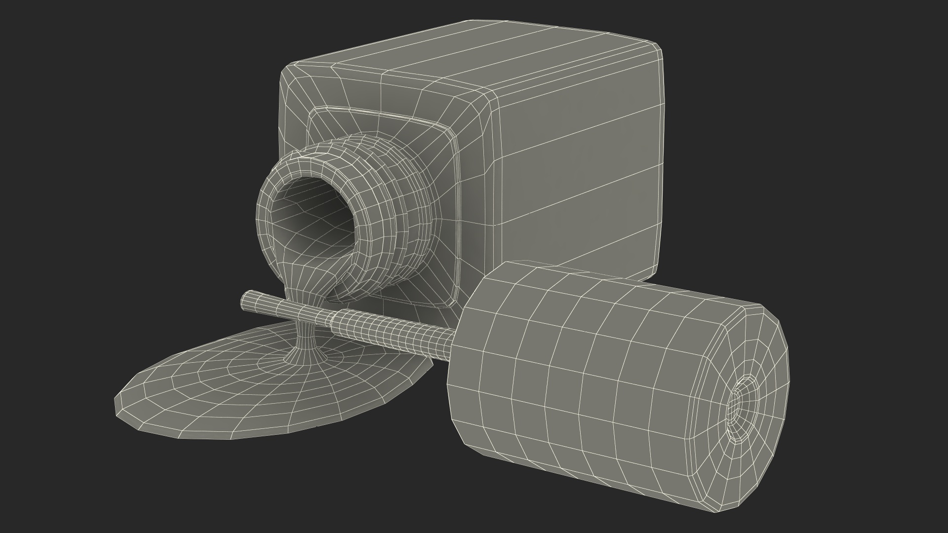 Bottle of Spilled Pink Nail Polish 3D model