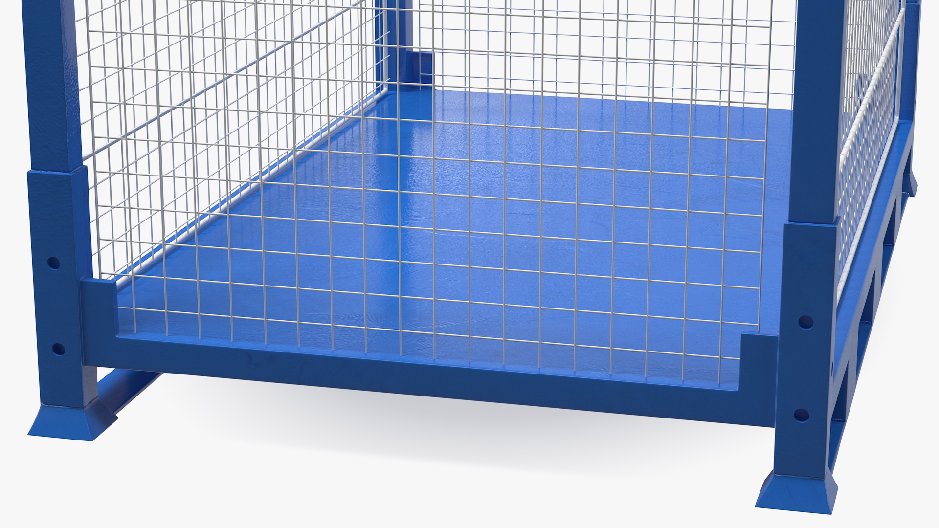 Collapsible Mesh Metal Pallet Cage 3D model