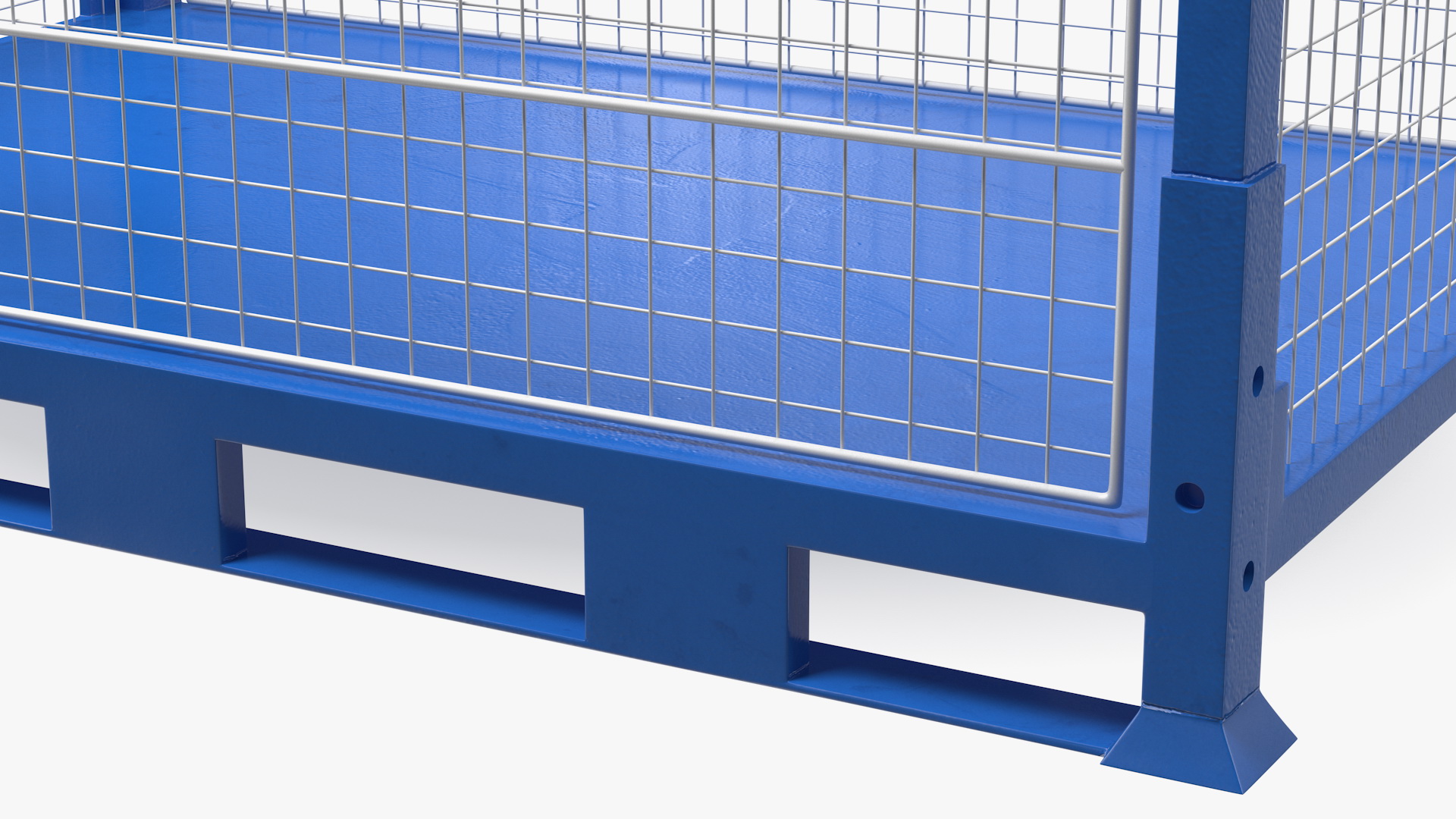 Collapsible Mesh Metal Pallet Cage 3D model