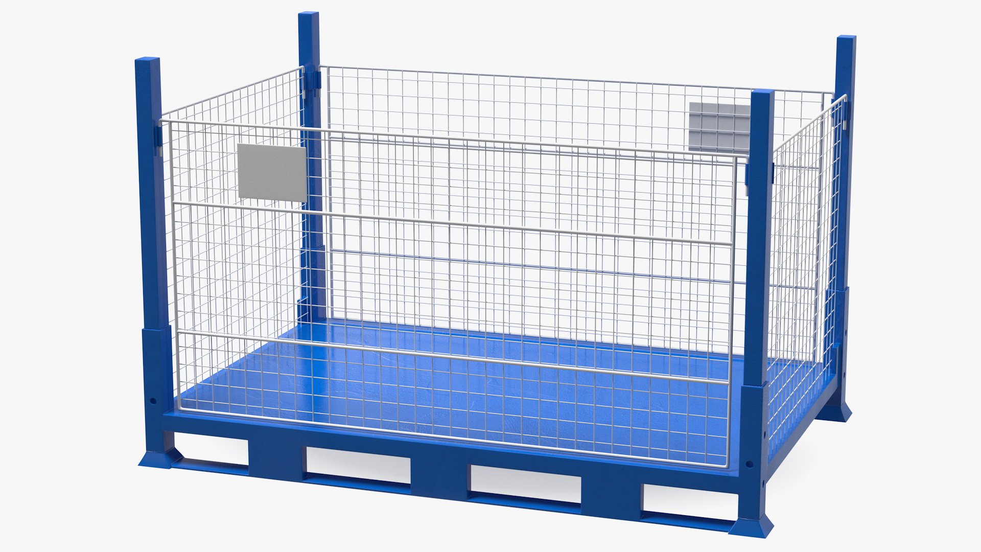 Collapsible Mesh Metal Pallet Cage 3D model