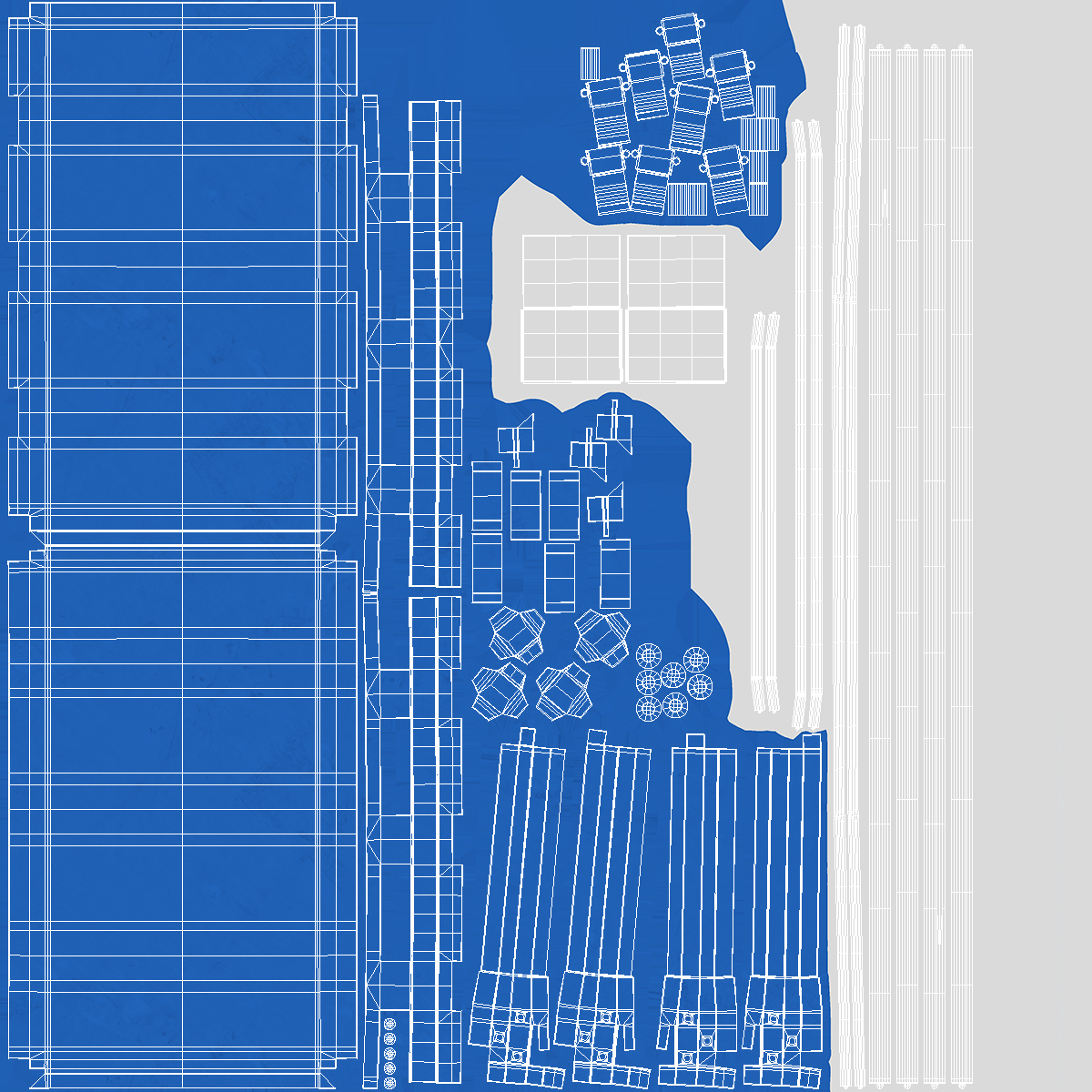 Collapsible Mesh Metal Pallet Cage 3D model