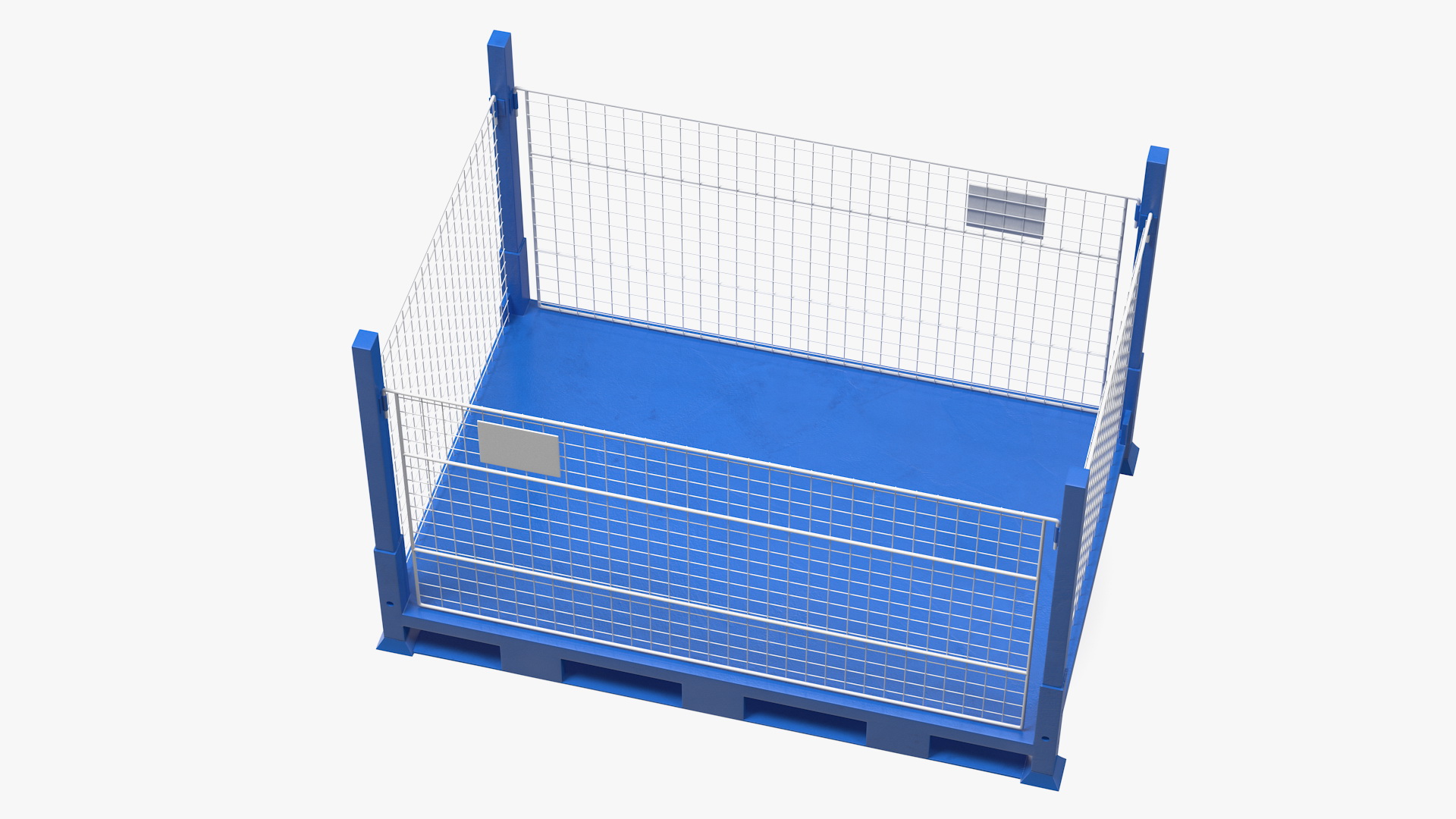 Collapsible Mesh Metal Pallet Cage 3D model