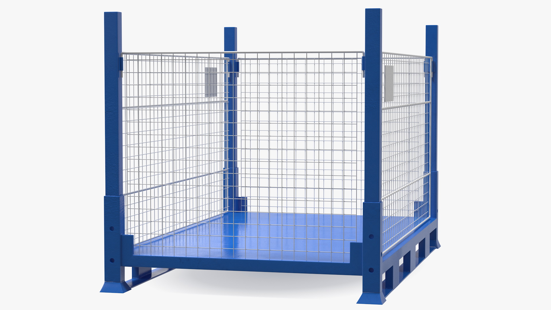 Collapsible Mesh Metal Pallet Cage 3D model